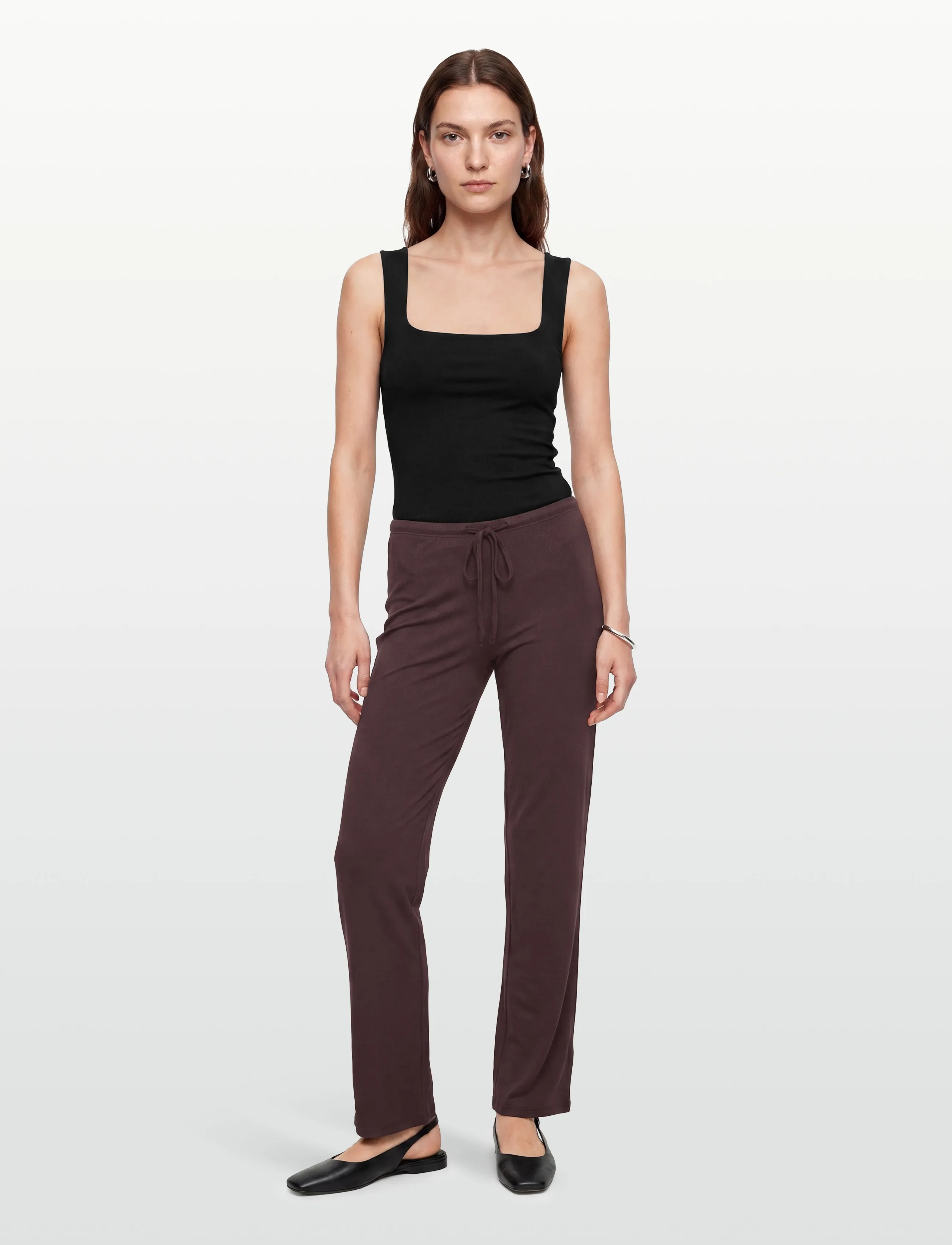 Gina Tricot - Low waist loungewear trousers - natbukser - chocolate plum (4015) - 0