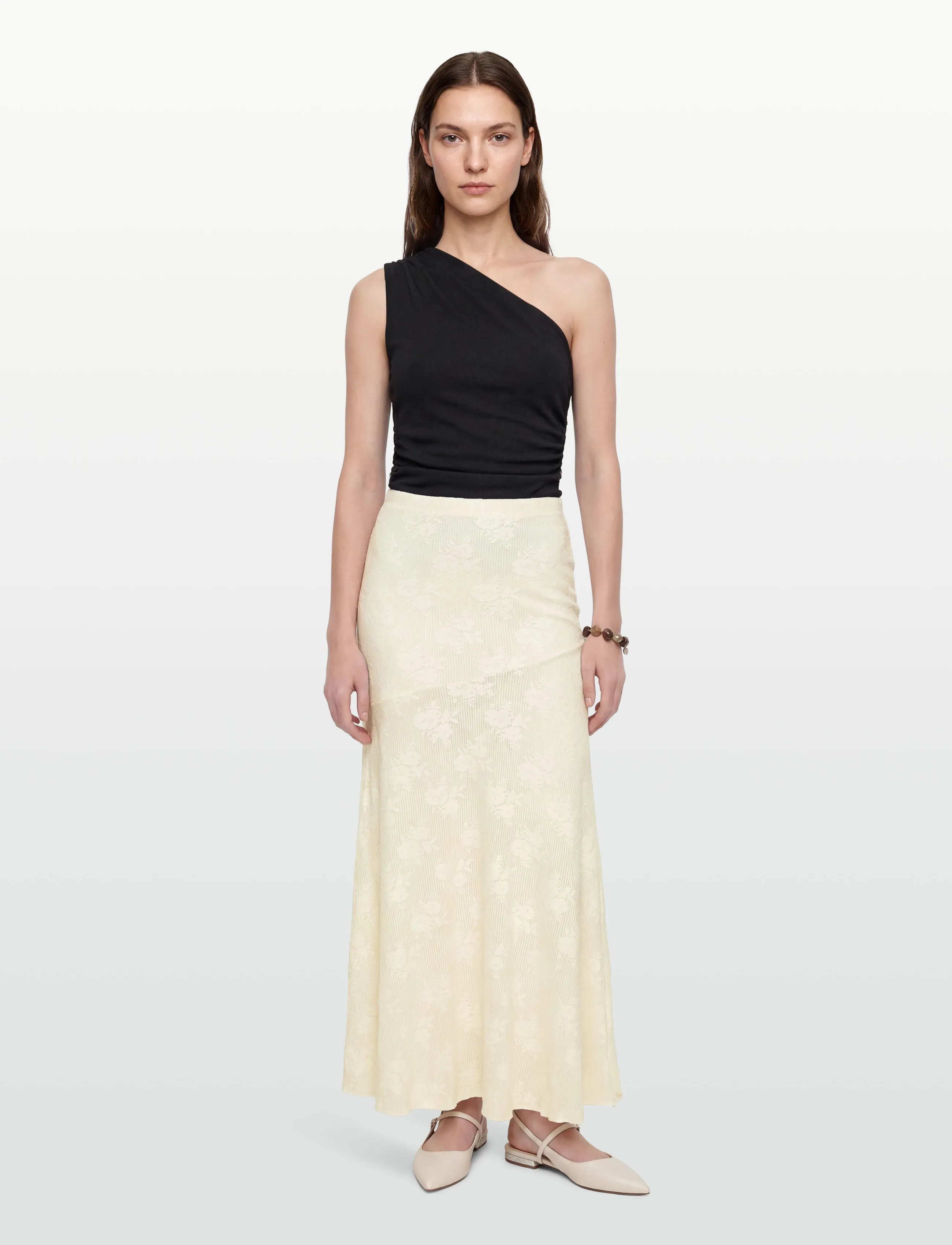 Gina Tricot Jacquard skirt - Skirts - GARDENIA (1496) / cream