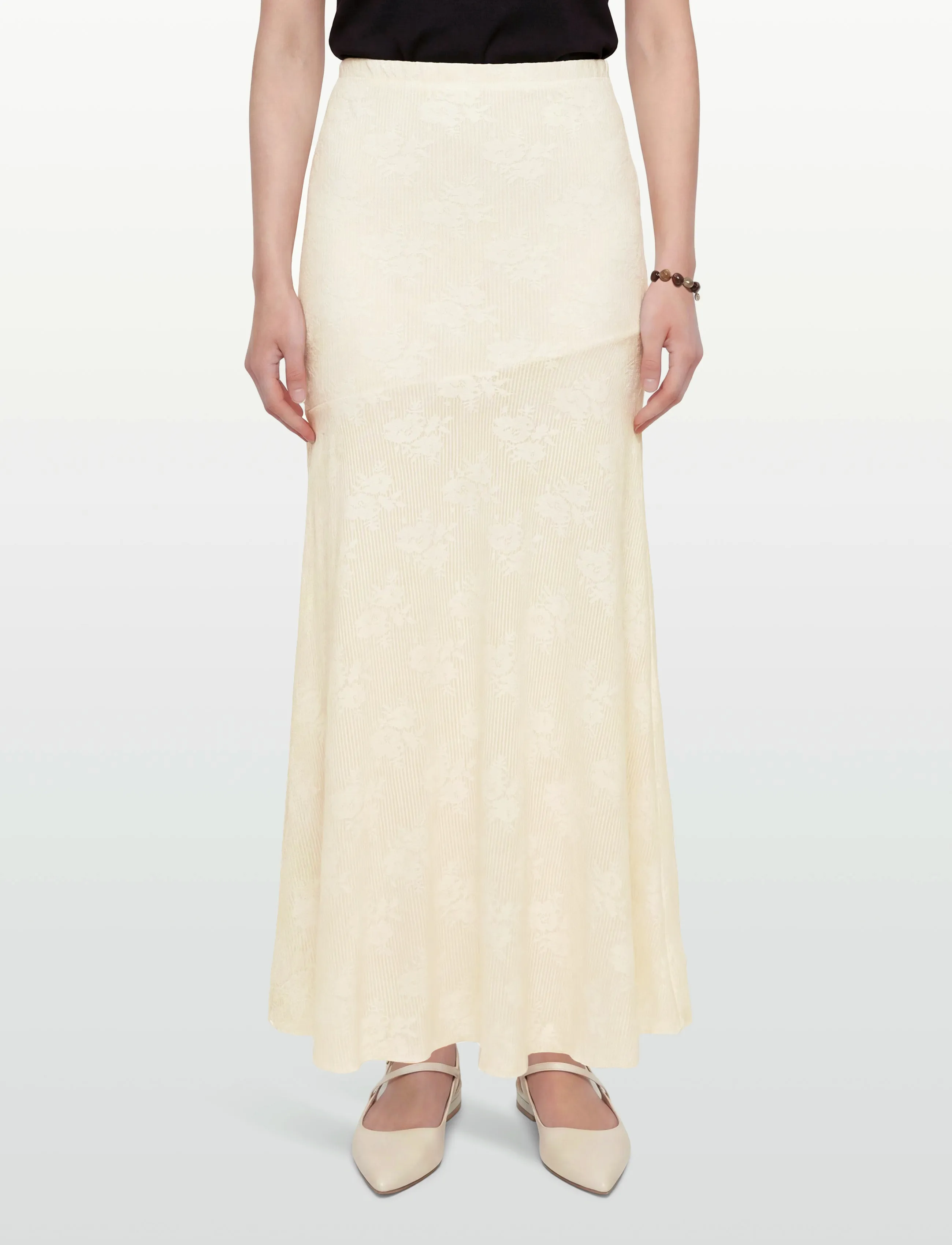 Gina Tricot - Jacquard skirt - maxi nederdele - gardenia (1496) - 3