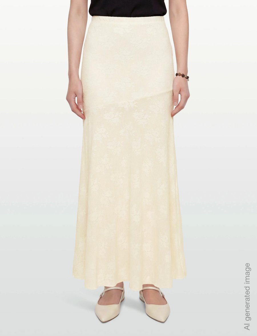 Gina Tricot - Jacquard skirt - maxi röcke - gardenia (1496) - 3