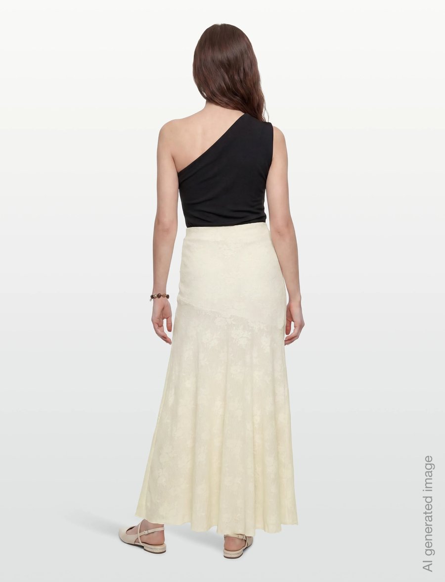 Gina Tricot - Jacquard skirt - maxi röcke - gardenia (1496) - 4