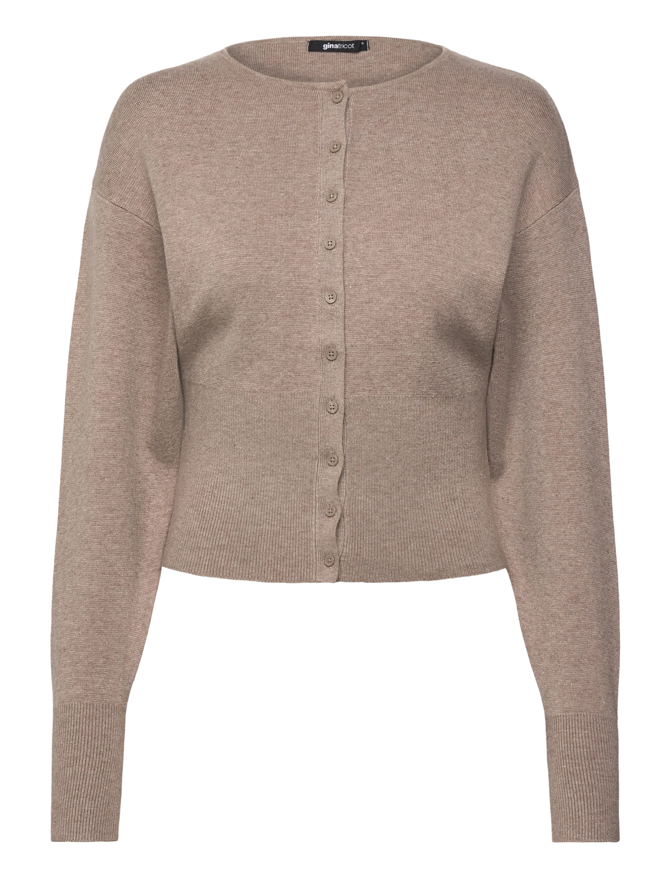 Gina Tricot Shaped knitted cardigan - Kollektsioonid - BROWN MELANGE (7924) / beige