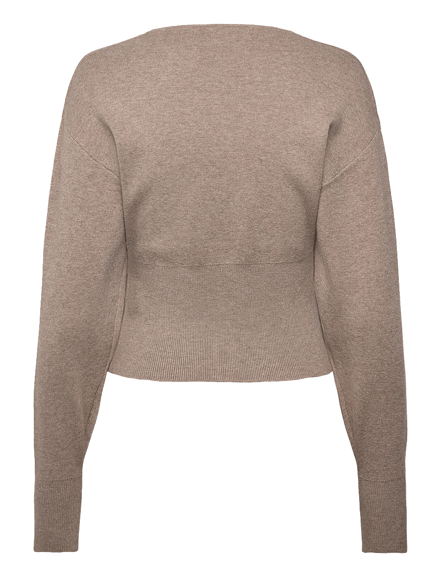 Gina Tricot - Shaped knitted cardigan - cardigans - brown melange (7924) - 2