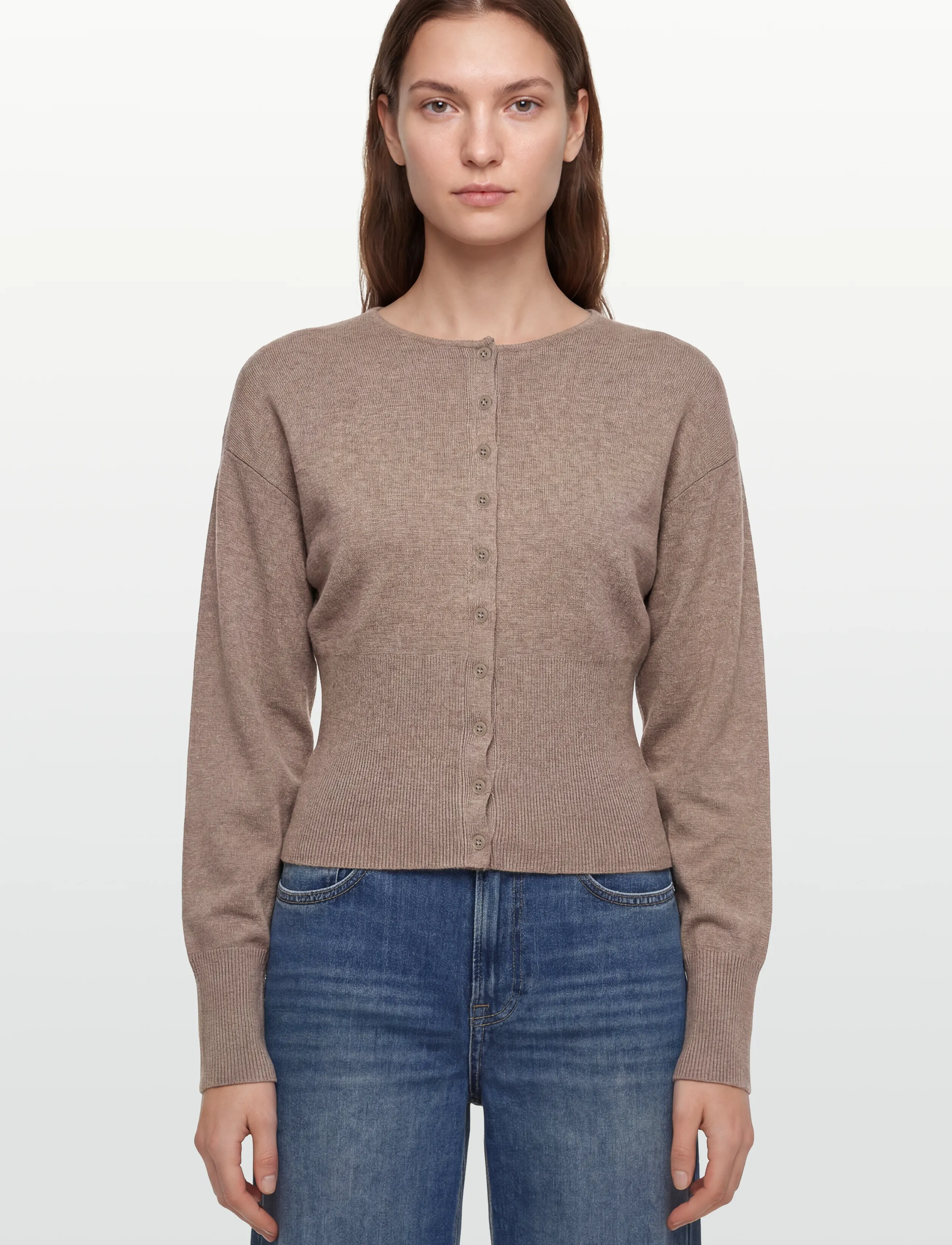 Gina Tricot - Shaped knitted cardigan - strickjacken - brown melange (7924) - 3
