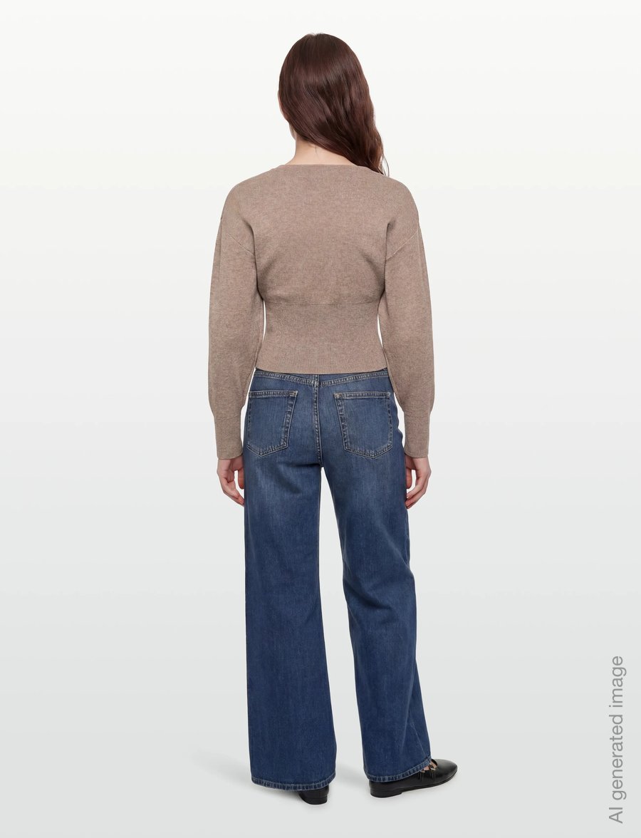 Gina Tricot - Shaped knitted cardigan - cardigans - brown melange (7924) - 4