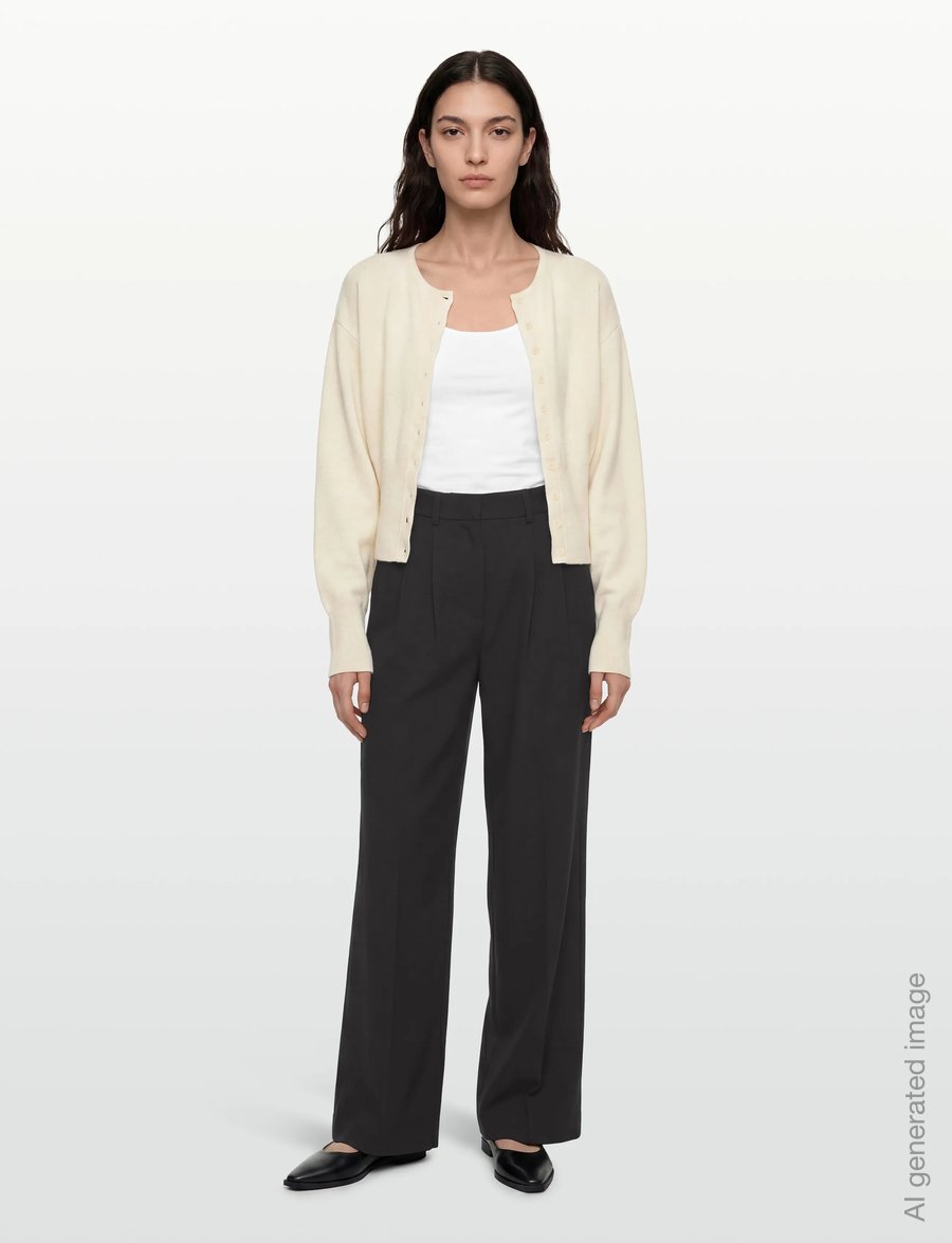 Gina Tricot - Shaped knitted cardigan - cardigans - gardenia (1496) - 0