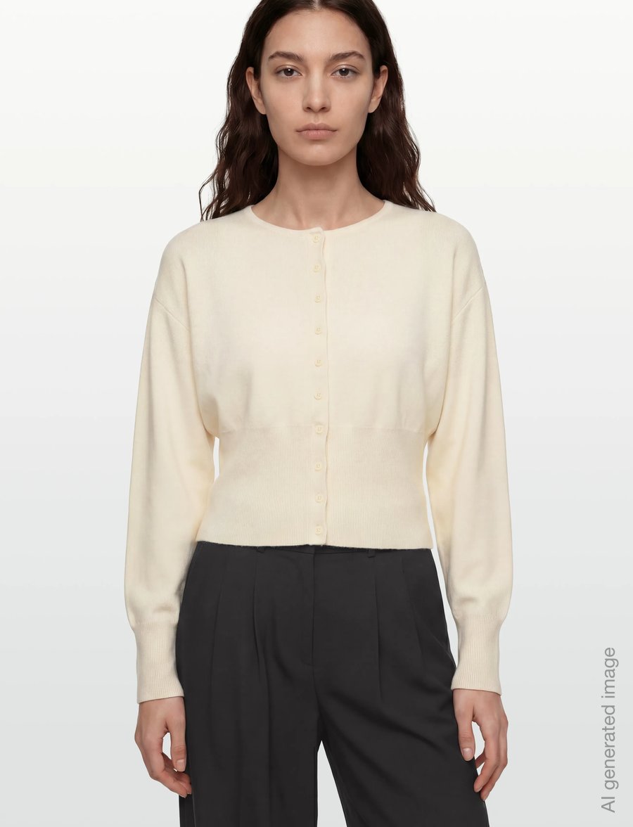Gina Tricot - Shaped knitted cardigan - cardigans - gardenia (1496) - 3