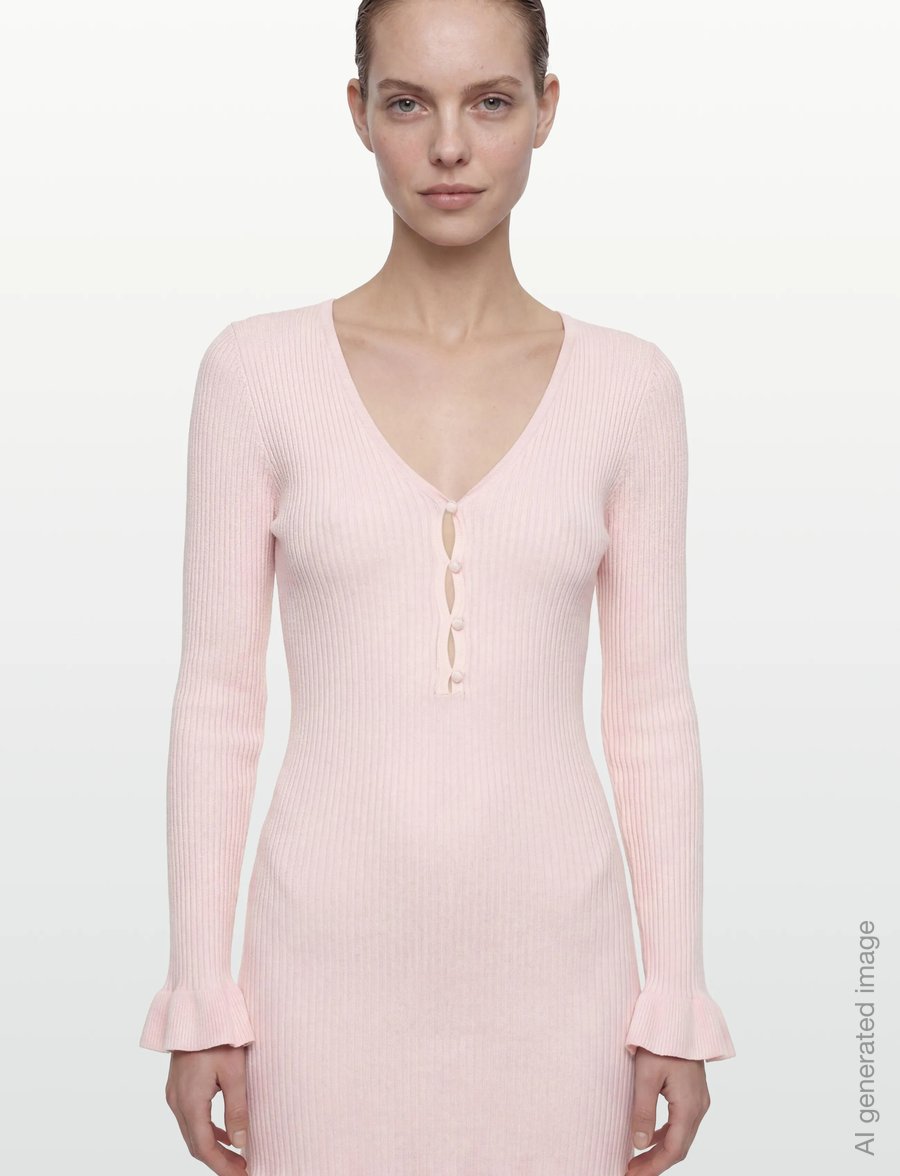 Gina Tricot - Babylock knitted dress - strickkleider - pink - 3