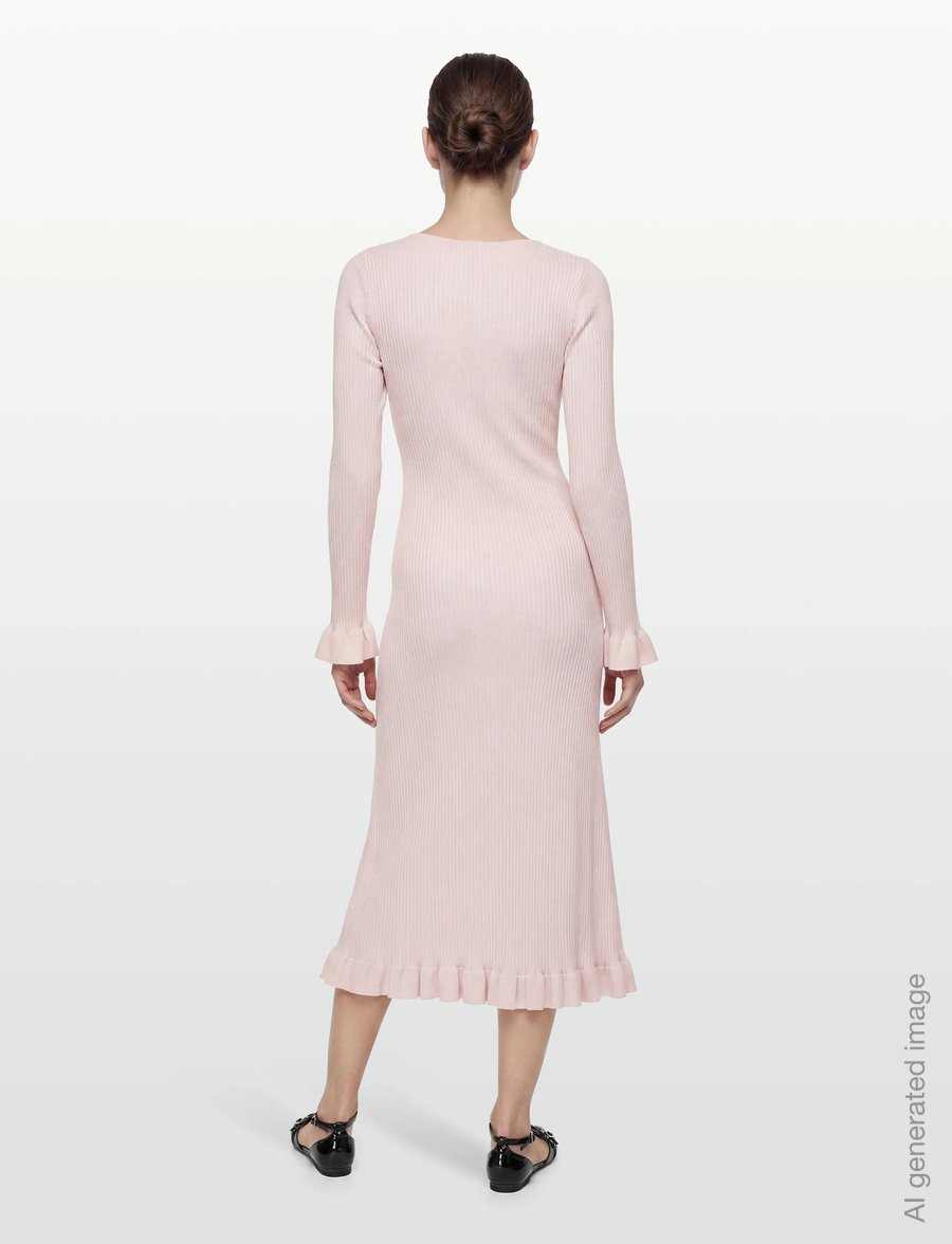Gina Tricot - Babylock knitted dress - strickkleider - pink - 4