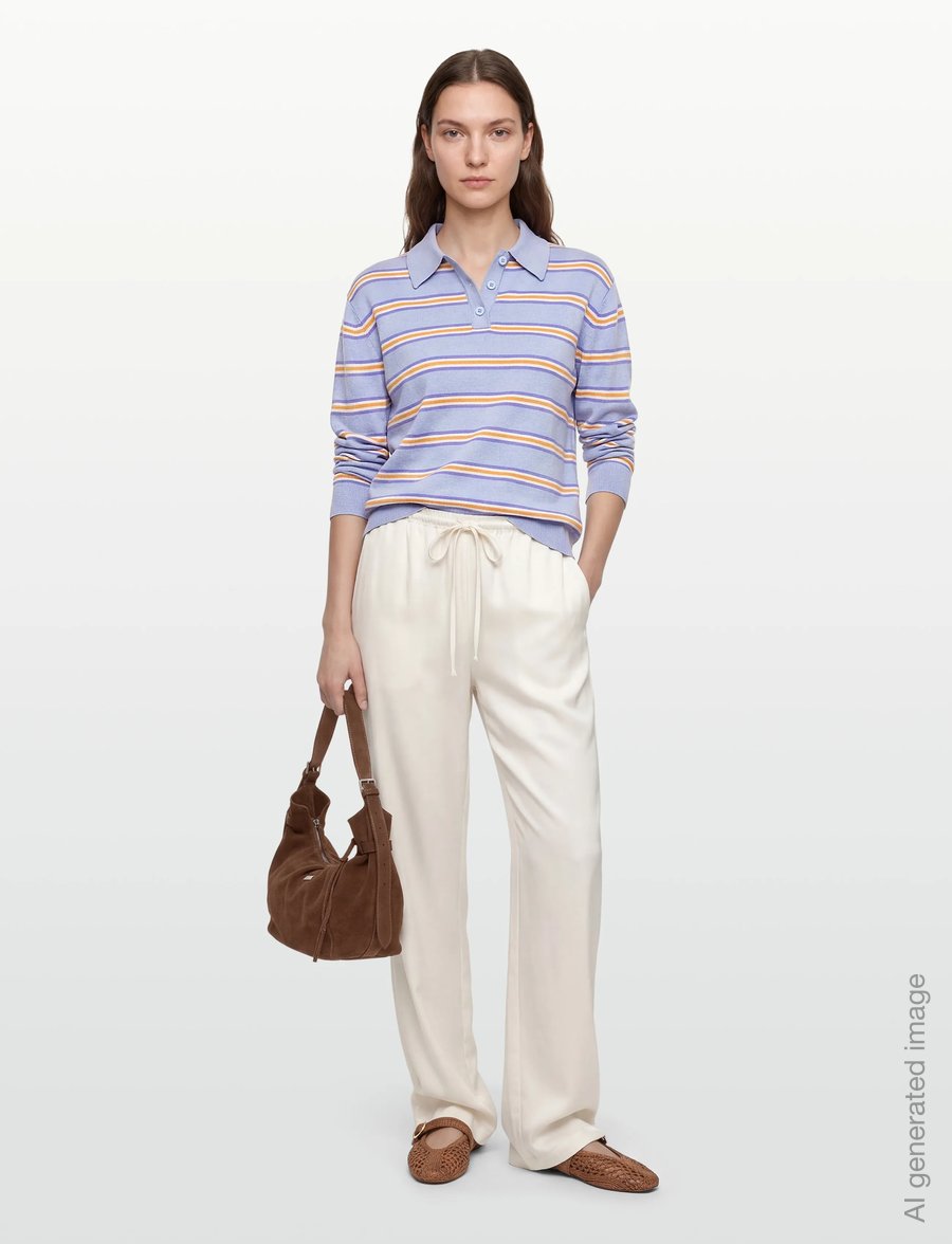 Gina Tricot - Knitted collar sweater - kampsunid - multi (1025) - 0