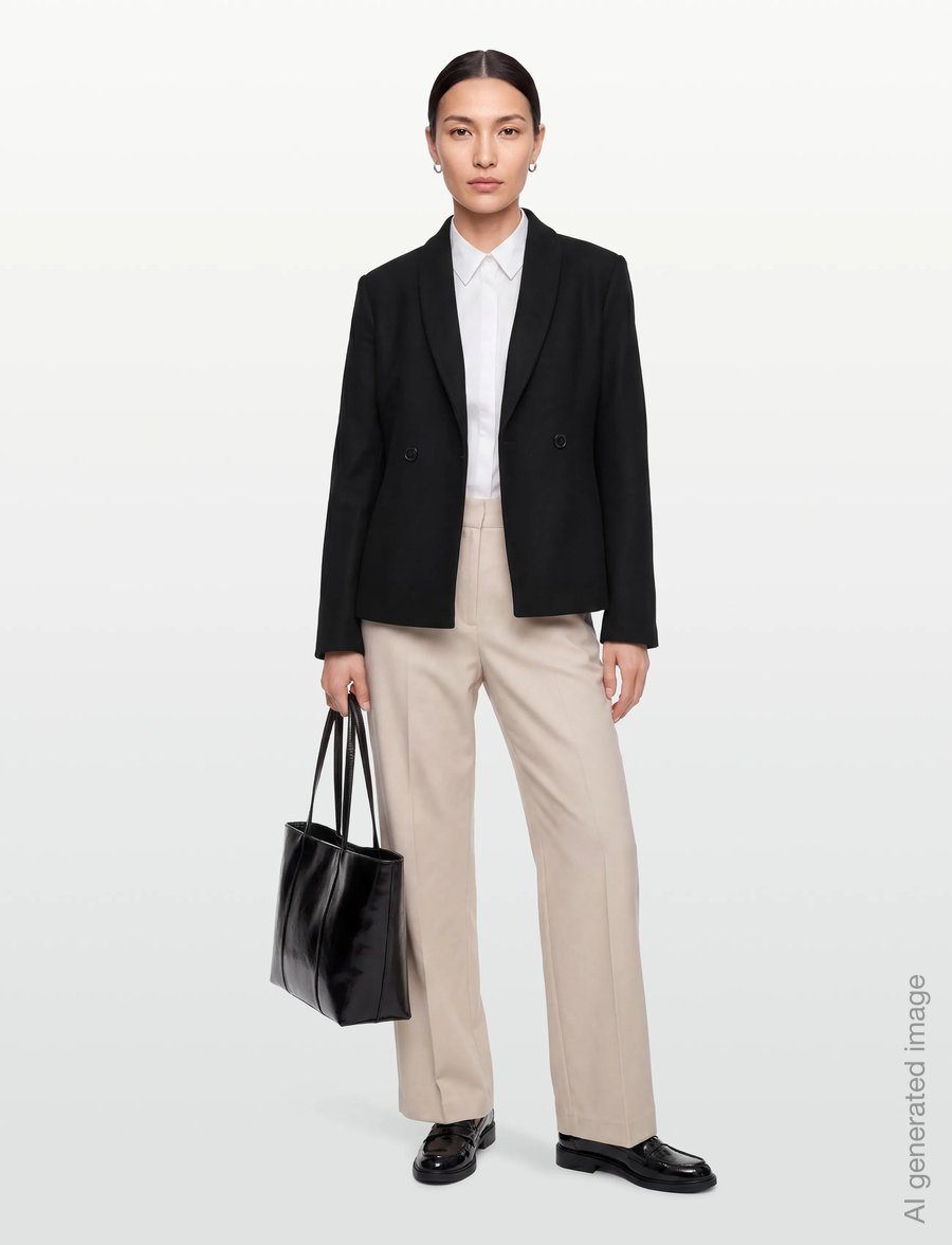Gina Tricot - Shaped wool blend jacket - villased jakid - black (9000) - 0