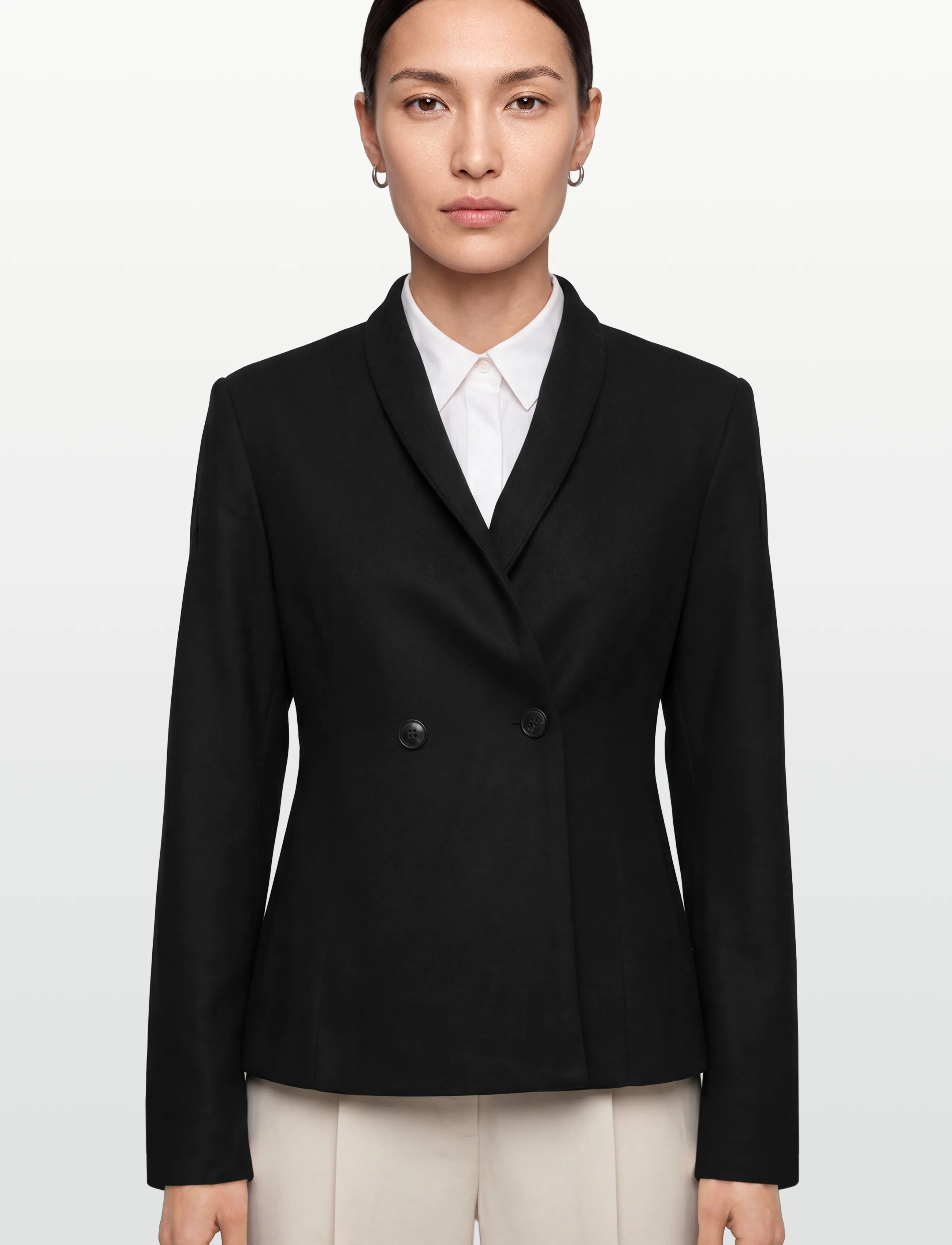 Gina Tricot - Shaped wool blend jacket - wool jackets - black (9000) - 3