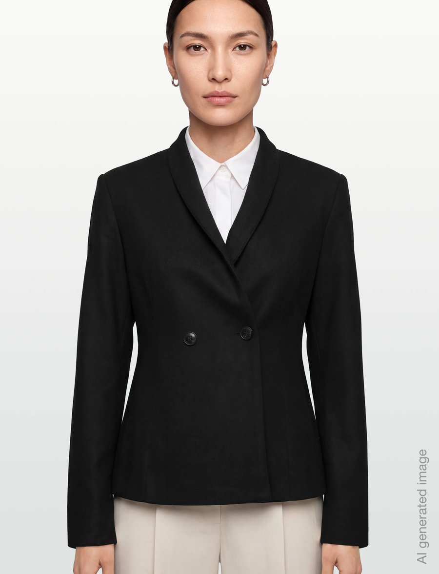 Gina Tricot - Shaped wool blend jacket - villased jakid - black (9000) - 3