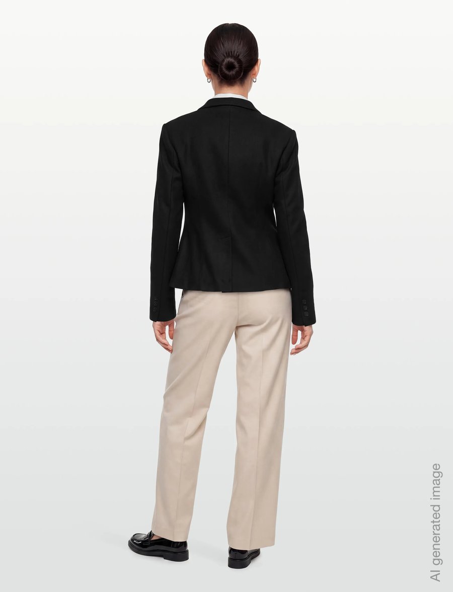 Gina Tricot - Shaped wool blend jacket - villased jakid - black (9000) - 4