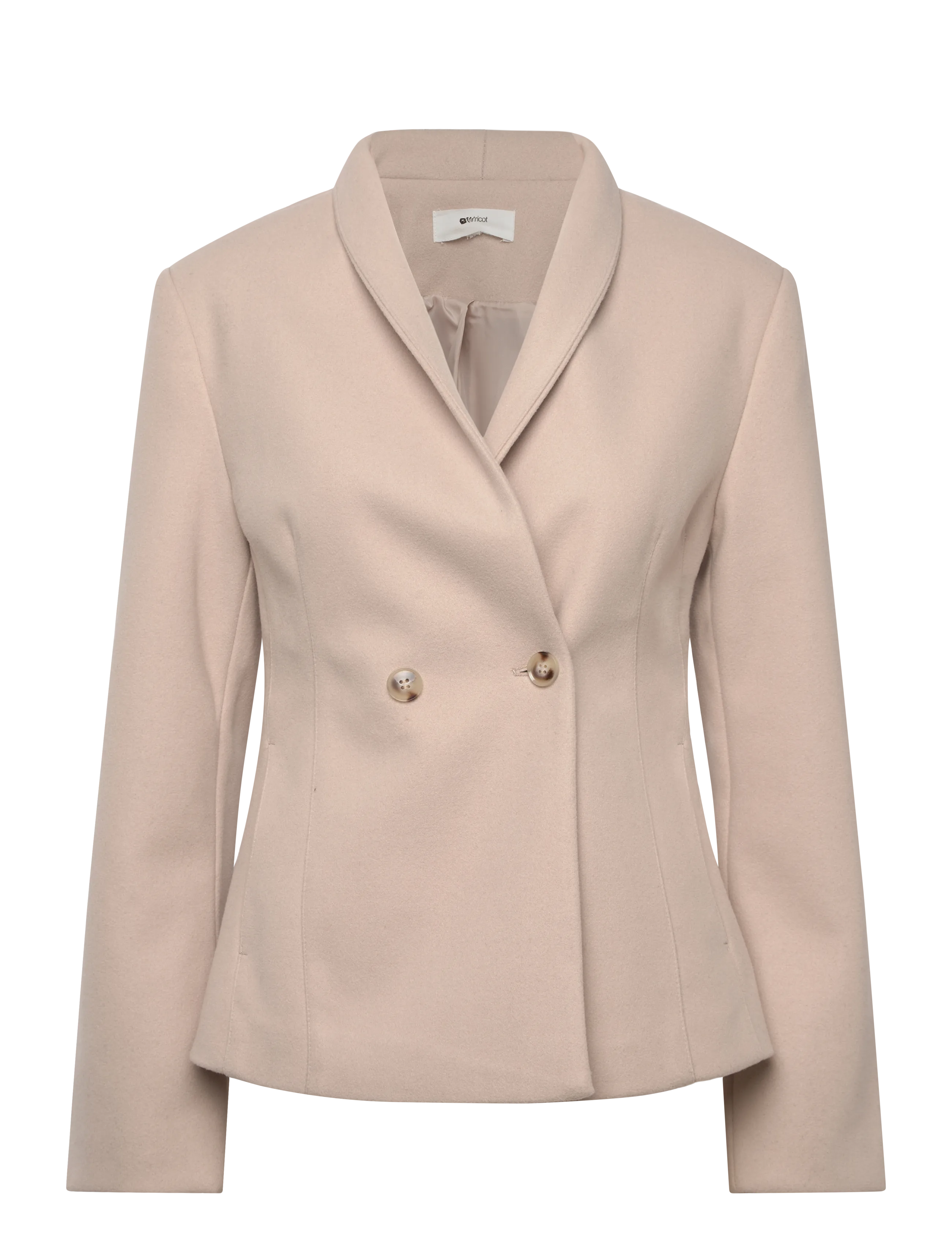 Gina Tricot Shaped wool blend jacket - Dobbeltradede blazere - SAND BEIGE (7530) / beige