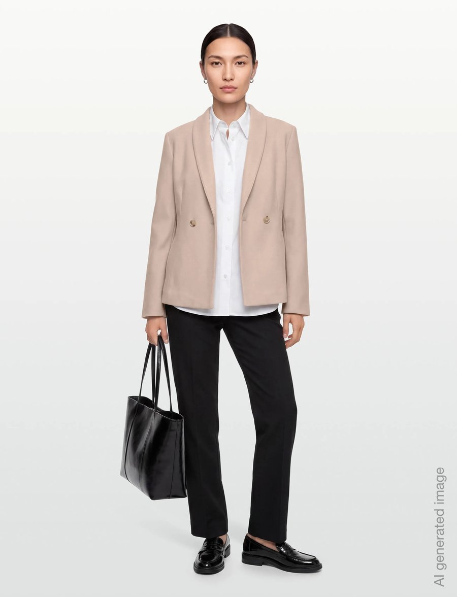 Gina Tricot - Shaped wool blend jacket - villased jakid - sand beige (7530) - 0