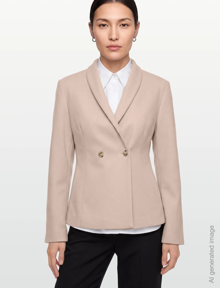 Gina Tricot - Shaped wool blend jacket - villased jakid - sand beige (7530) - 3