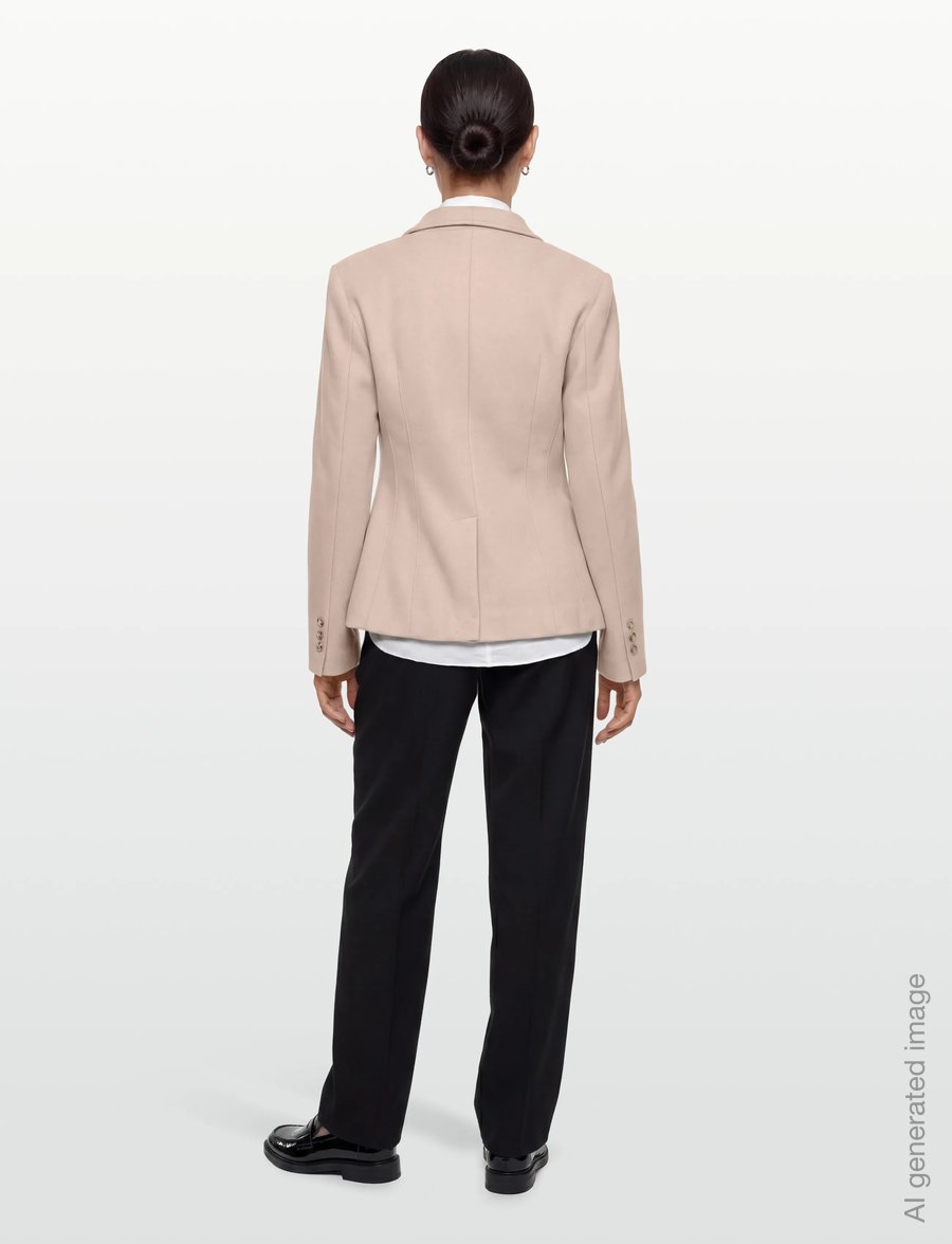 Gina Tricot - Shaped wool blend jacket - villased jakid - sand beige (7530) - 4