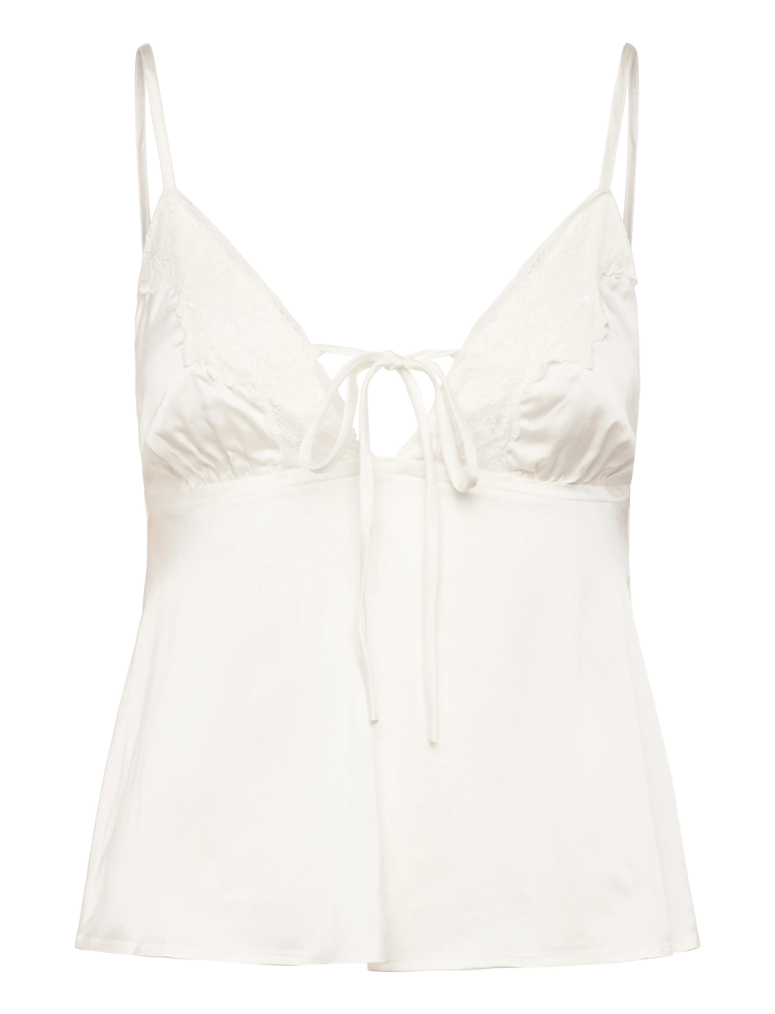 Gina Tricot Satin loungewear singlet - Kampagne - GARDENIA (1496) / white