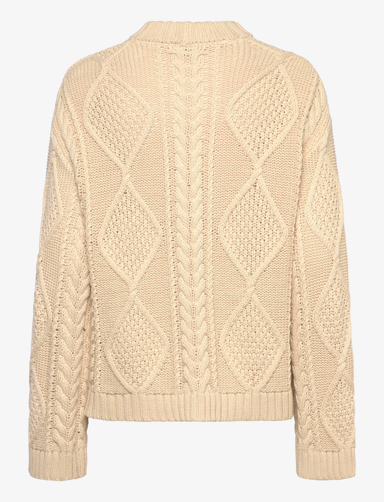 Gina Tricot - Knitted cable sweater - stickade tröjor - almond milk (7059) - 1