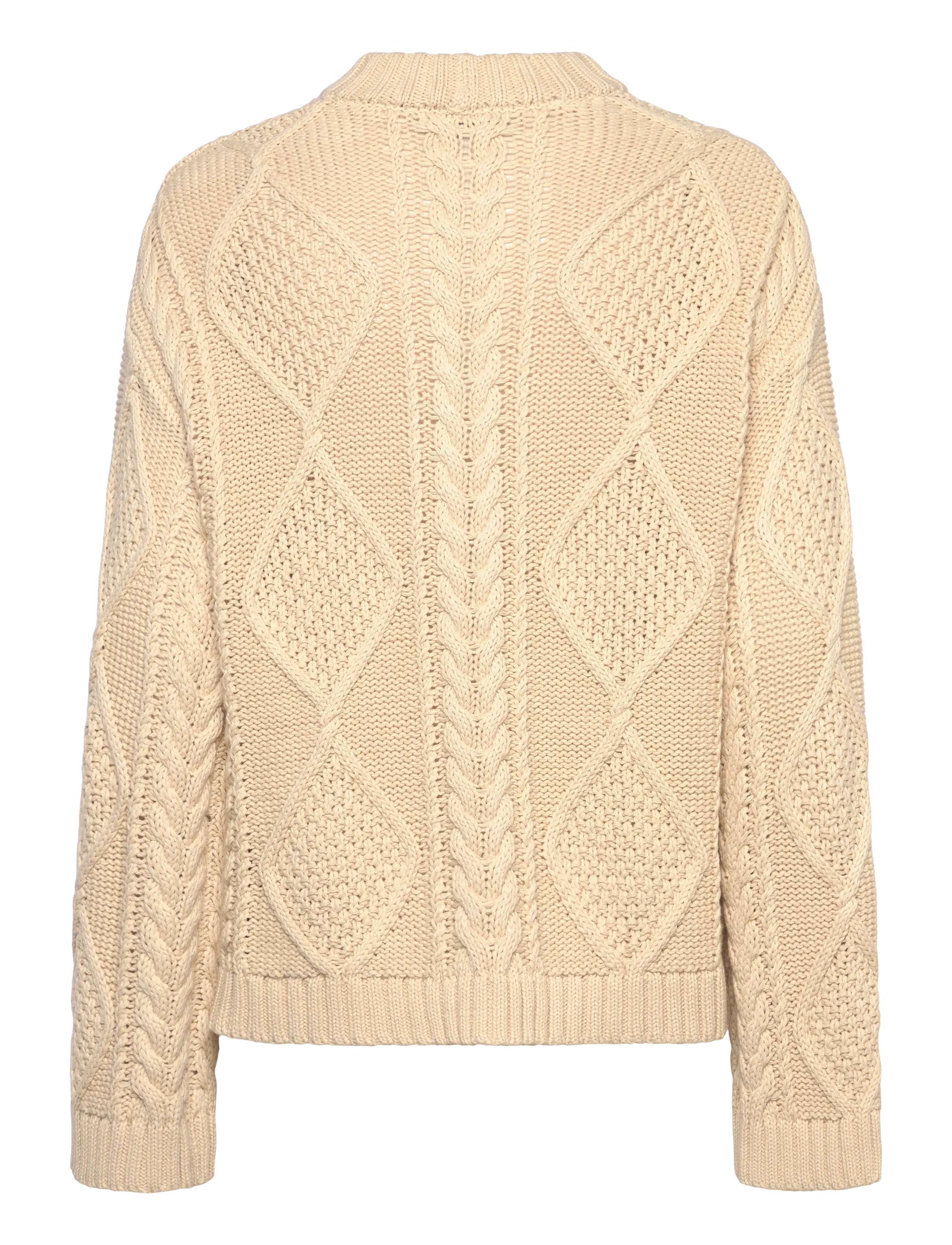 Gina Tricot - Knitted cable sweater - stickade tröjor - almond milk (7059) - 2