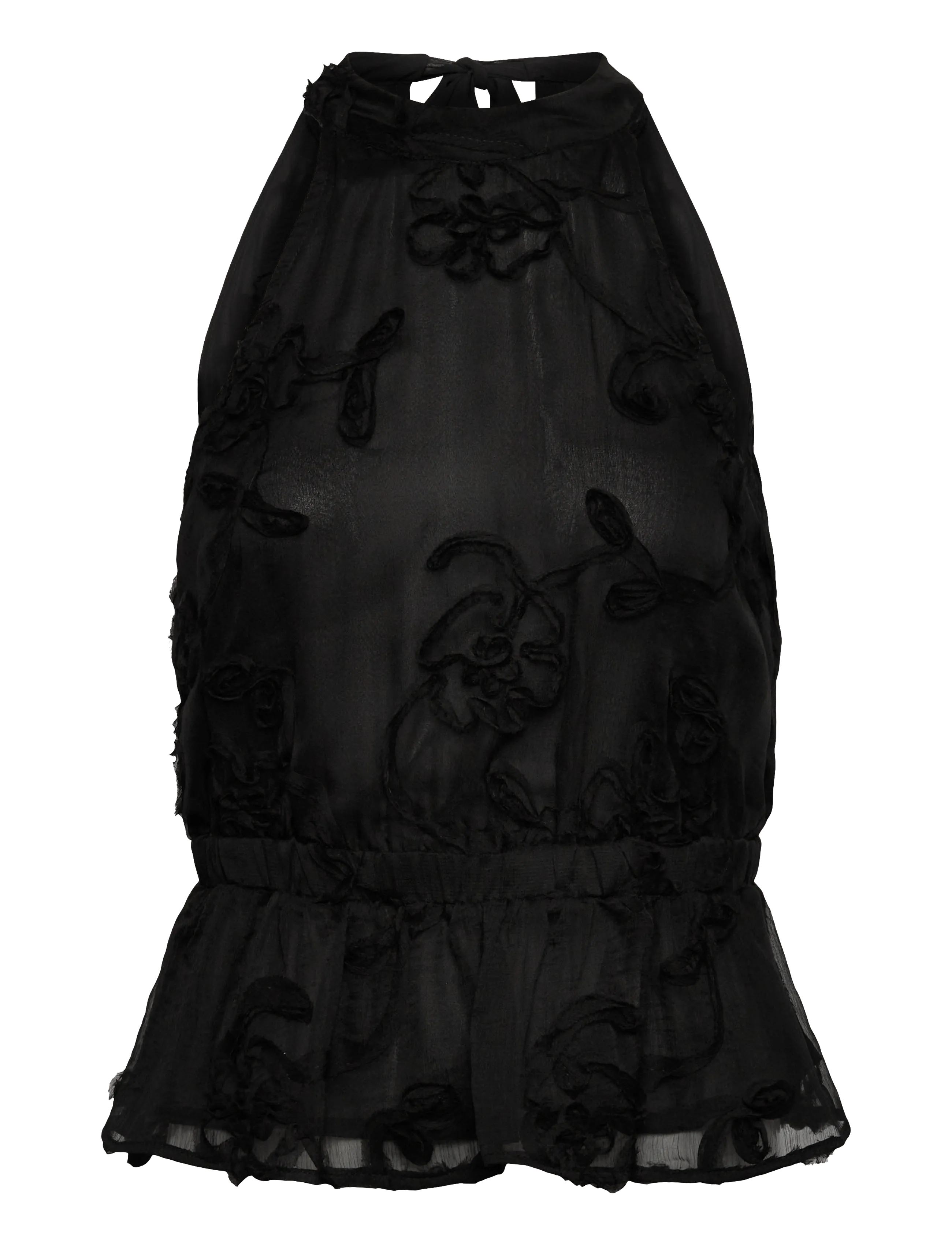 Halterneck top - BLACK (9000)