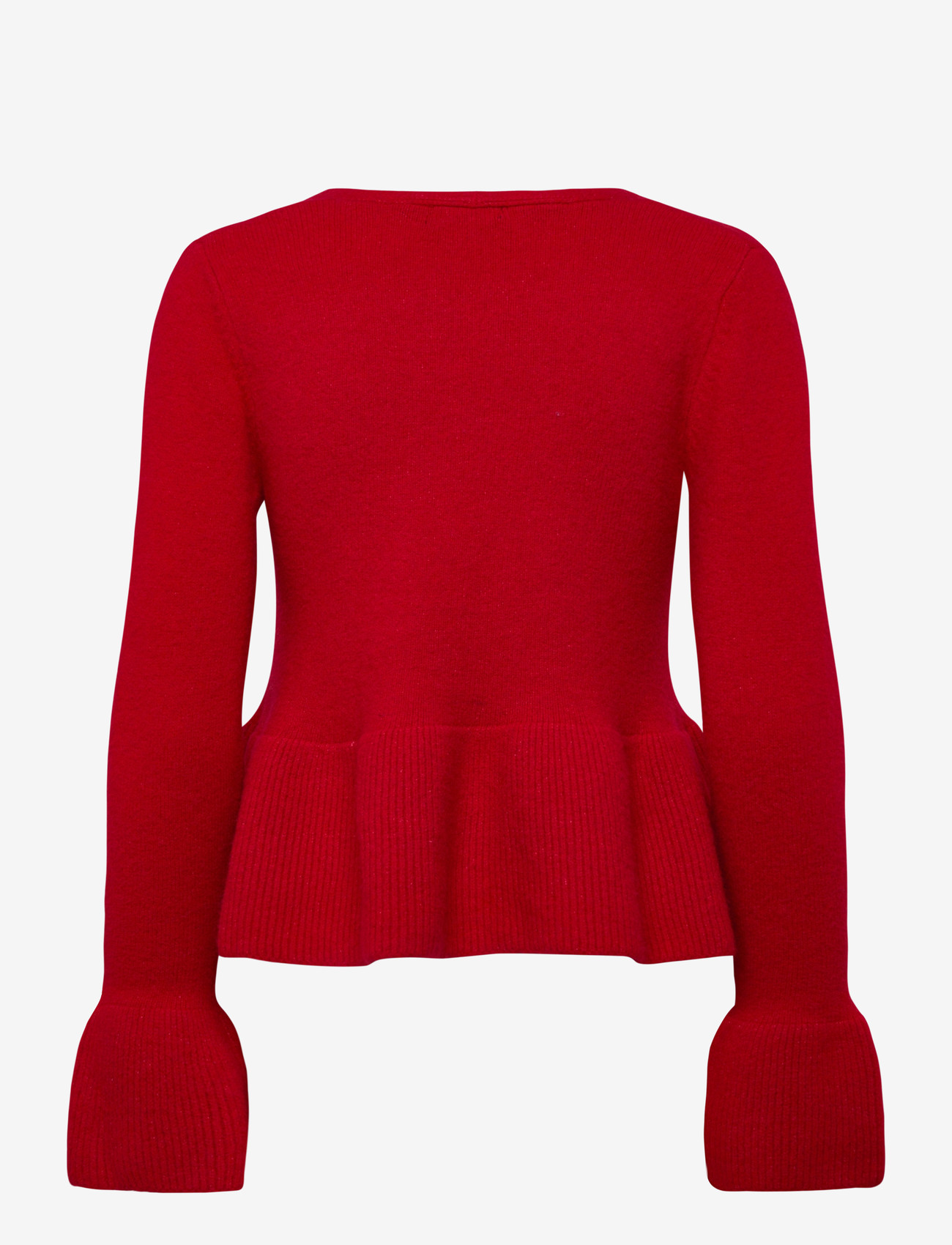 Gina Tricot - Knitted peplum cardigan - cardigans - red (3653) - 1