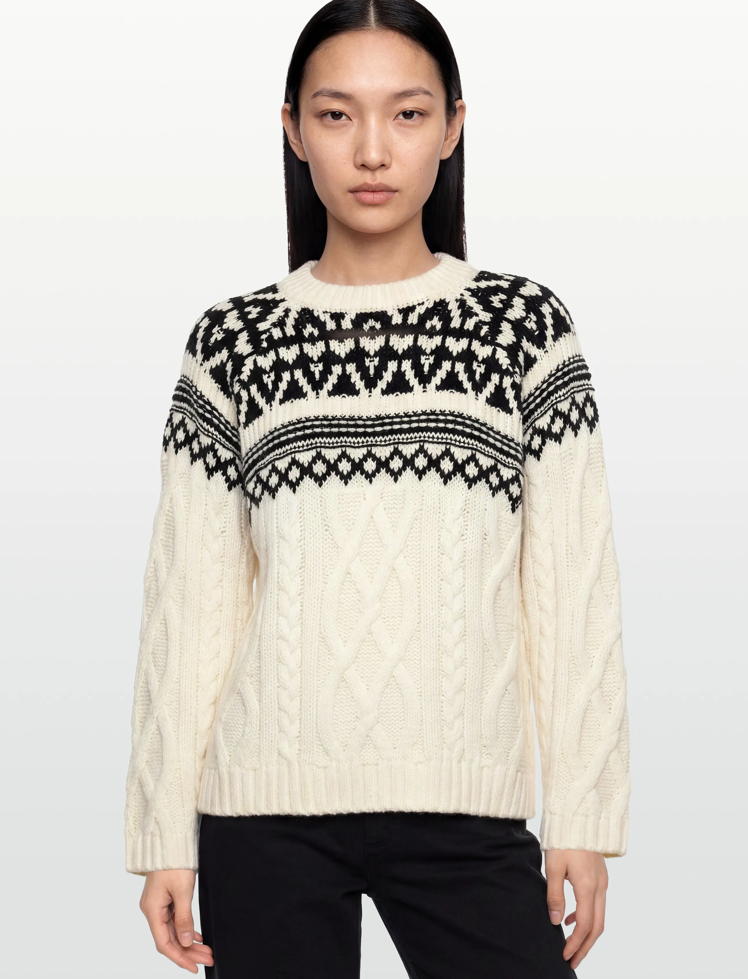 Gina Tricot - Jacquard knitted sweater - pullover - cream (1047) - 3