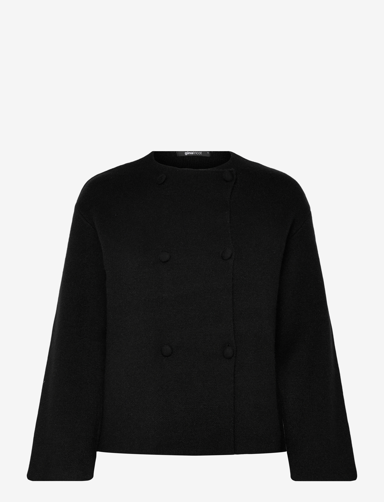 Gina Tricot - Knitted button cardigan - cardigans - black (9000) - 0