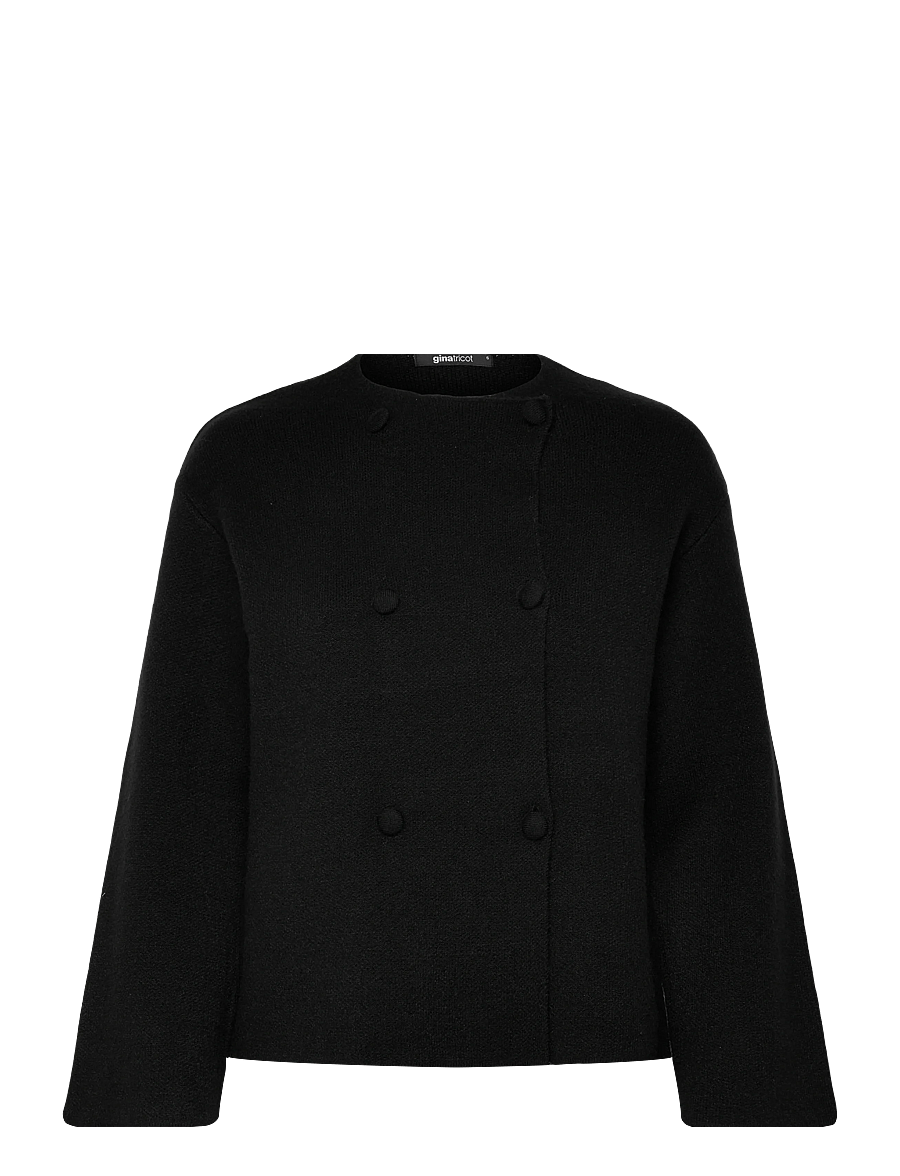 Gina Tricot - Knitted button cardigan - kardiganid - black (9000) - 1