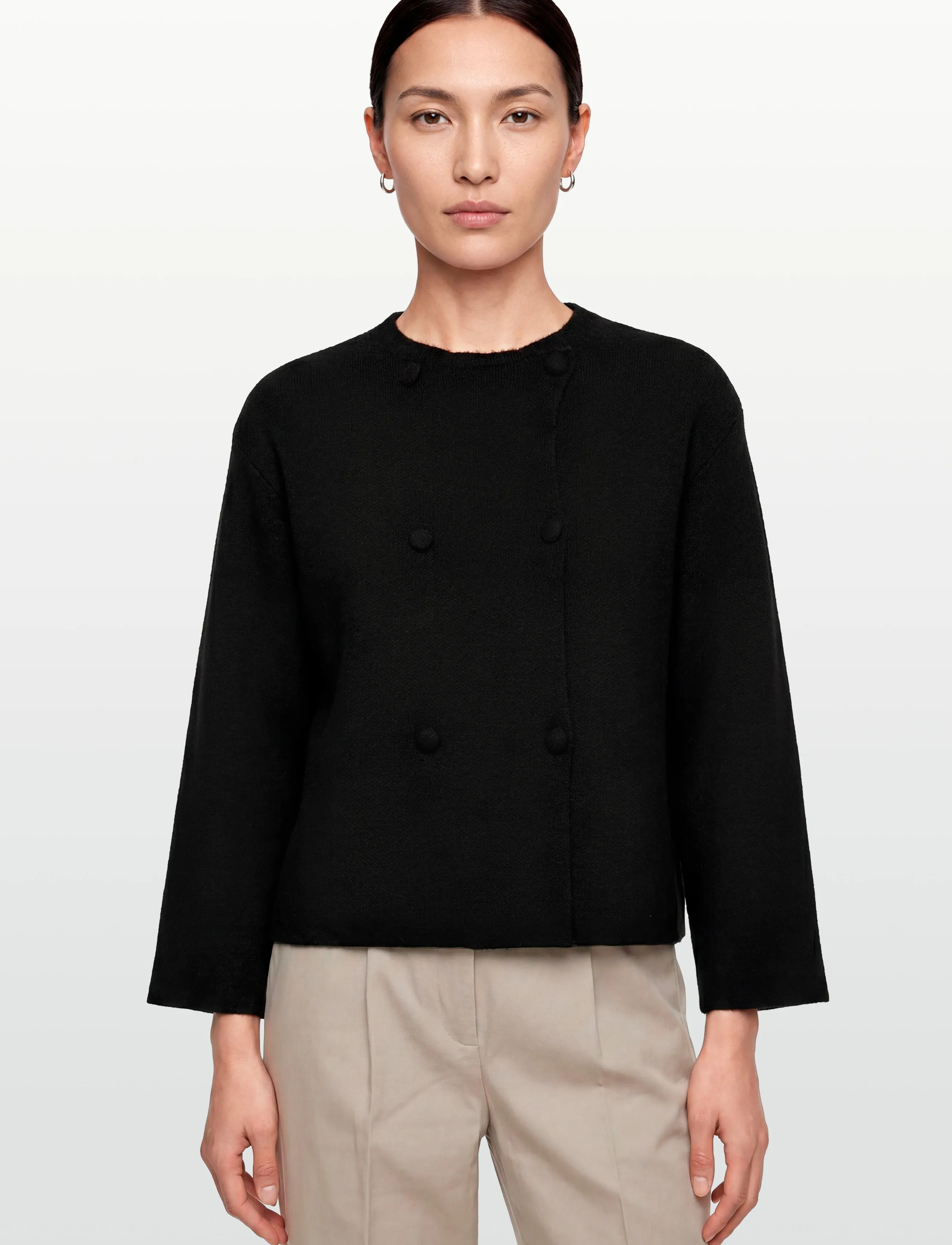Gina Tricot - Knitted button cardigan - kardigani - black (9000) - 3
