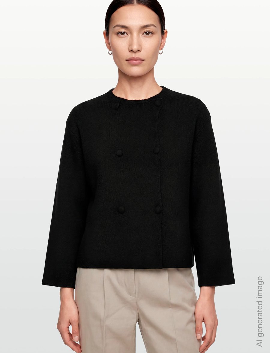Gina Tricot - Knitted button cardigan - kardiganid - black (9000) - 3