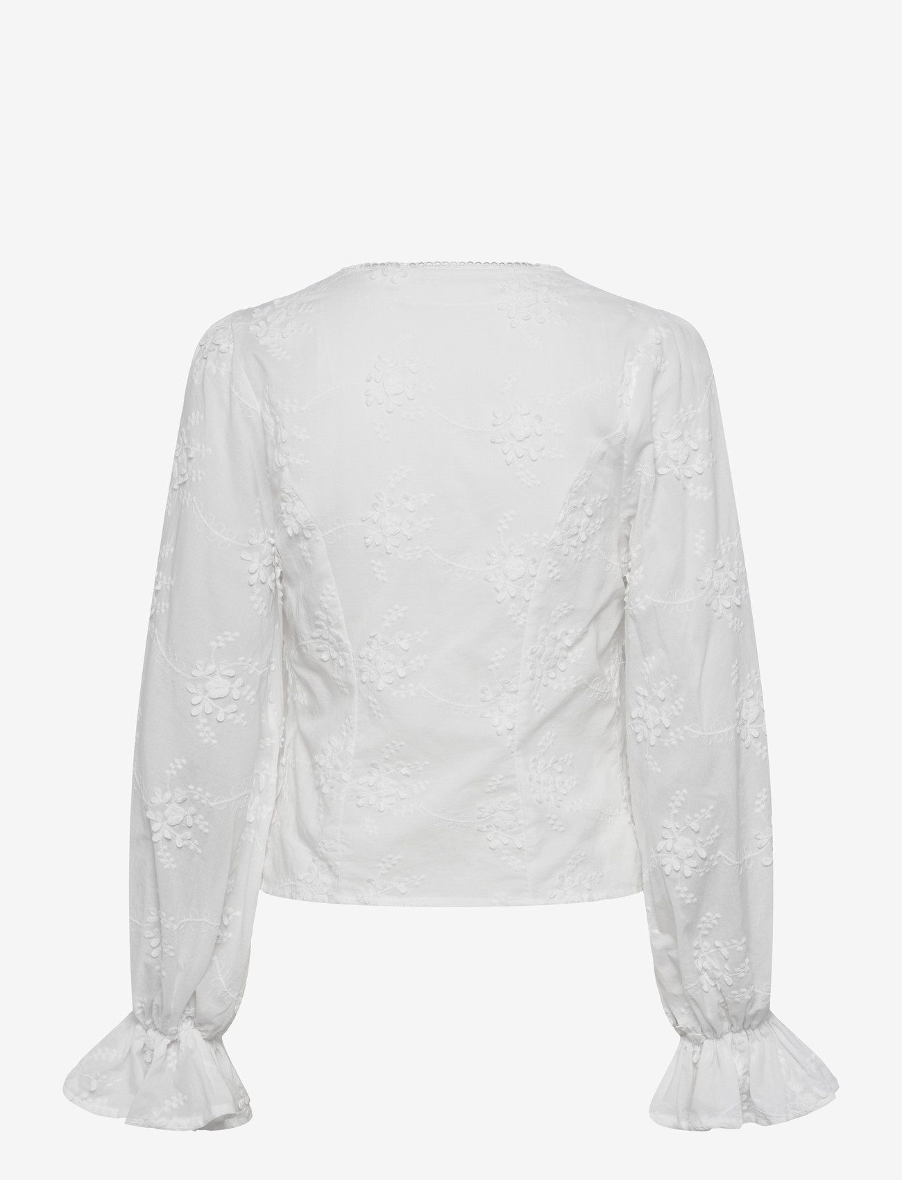 Gina Tricot - 3d flower top - langærmede bluser - offwhite - 1