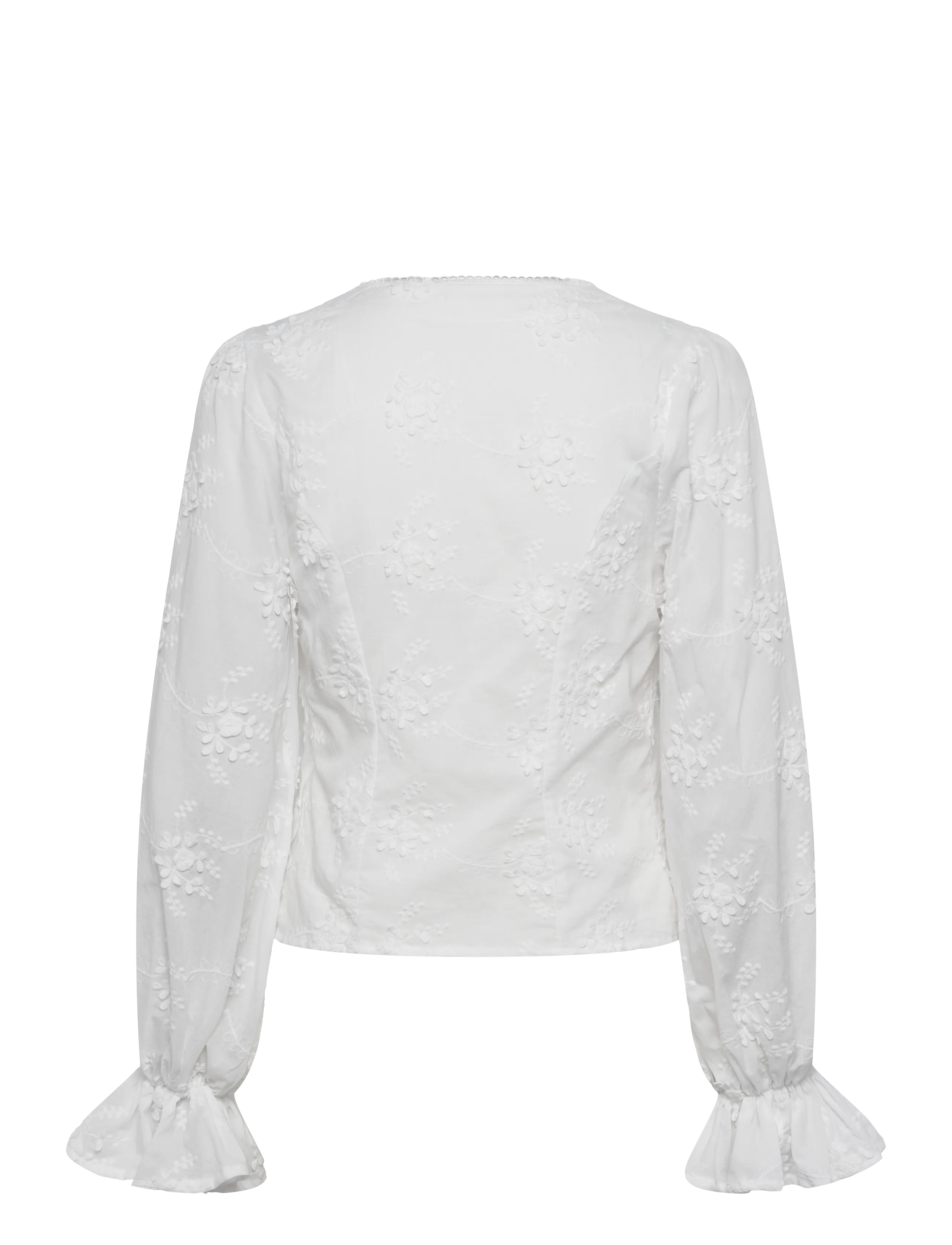 Gina Tricot - 3d flower top - långärmade blusar - offwhite - 1