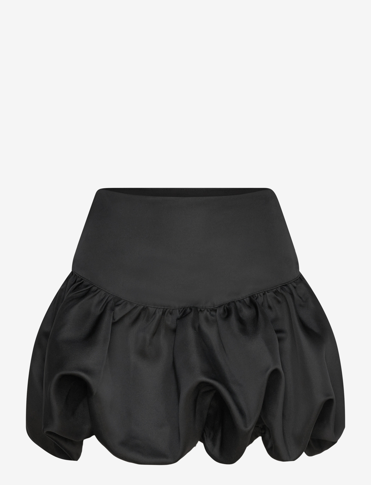 Gina Tricot - Satin balloon mini skirt - korta kjolar - black (9000) - 0