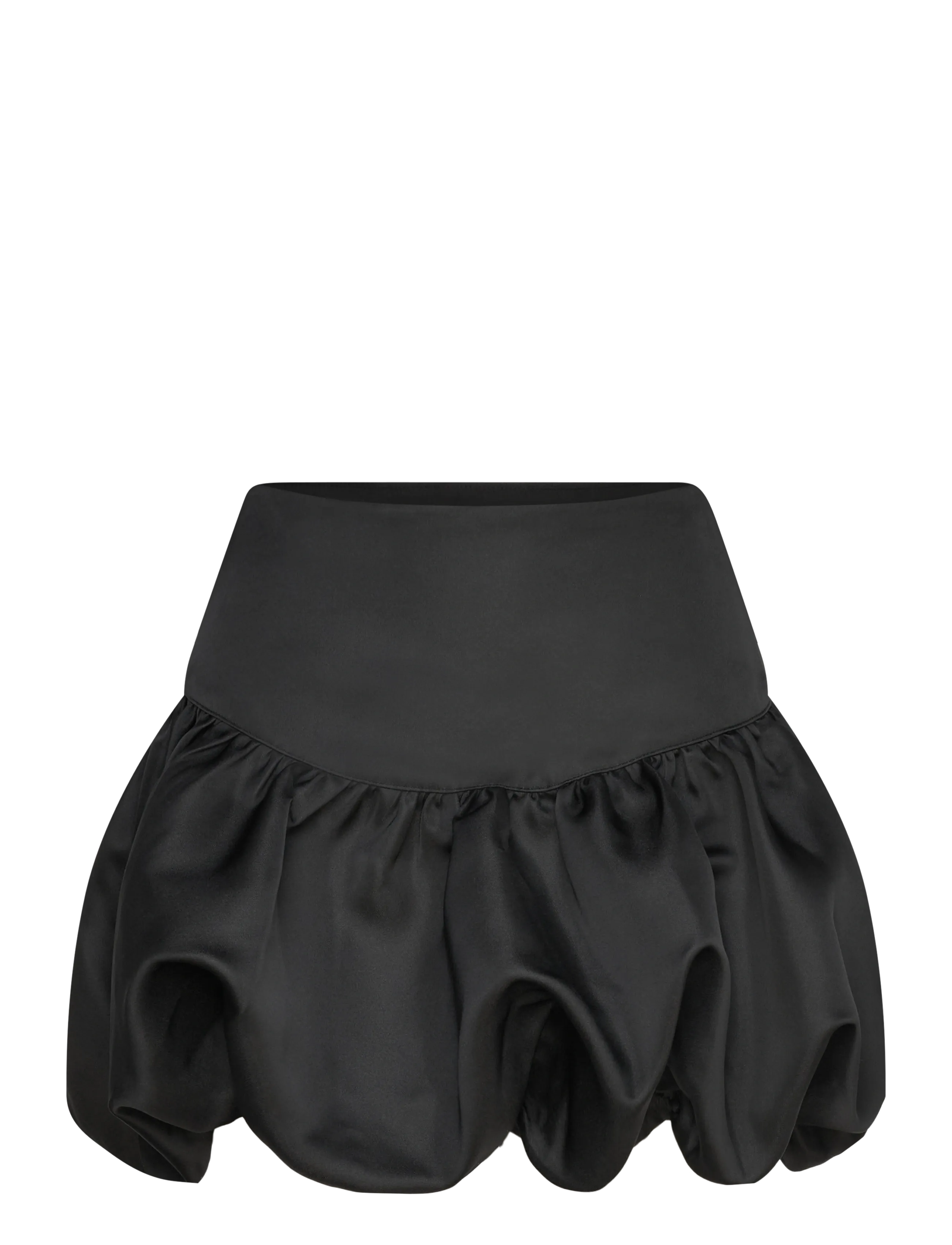 Gina Tricot Satin balloon mini skirt - Kontorskläder - BLACK (9000) / black