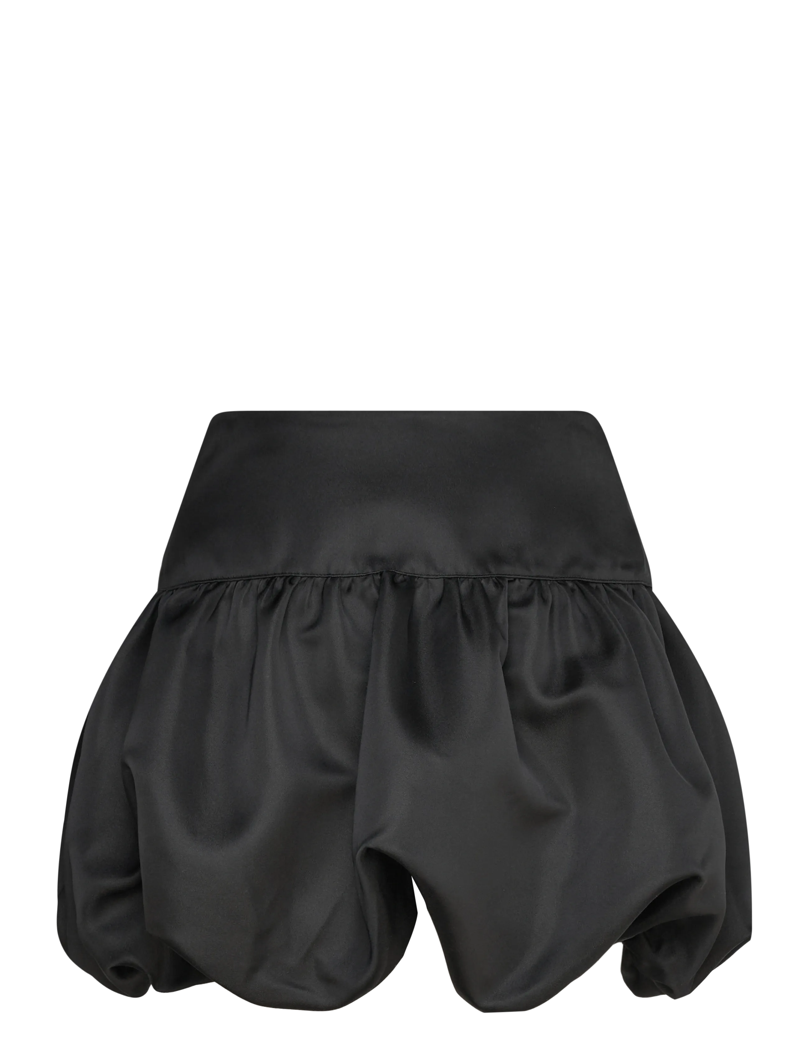 Gina Tricot - Satin balloon mini skirt - korte nederdele - black (9000) - 1