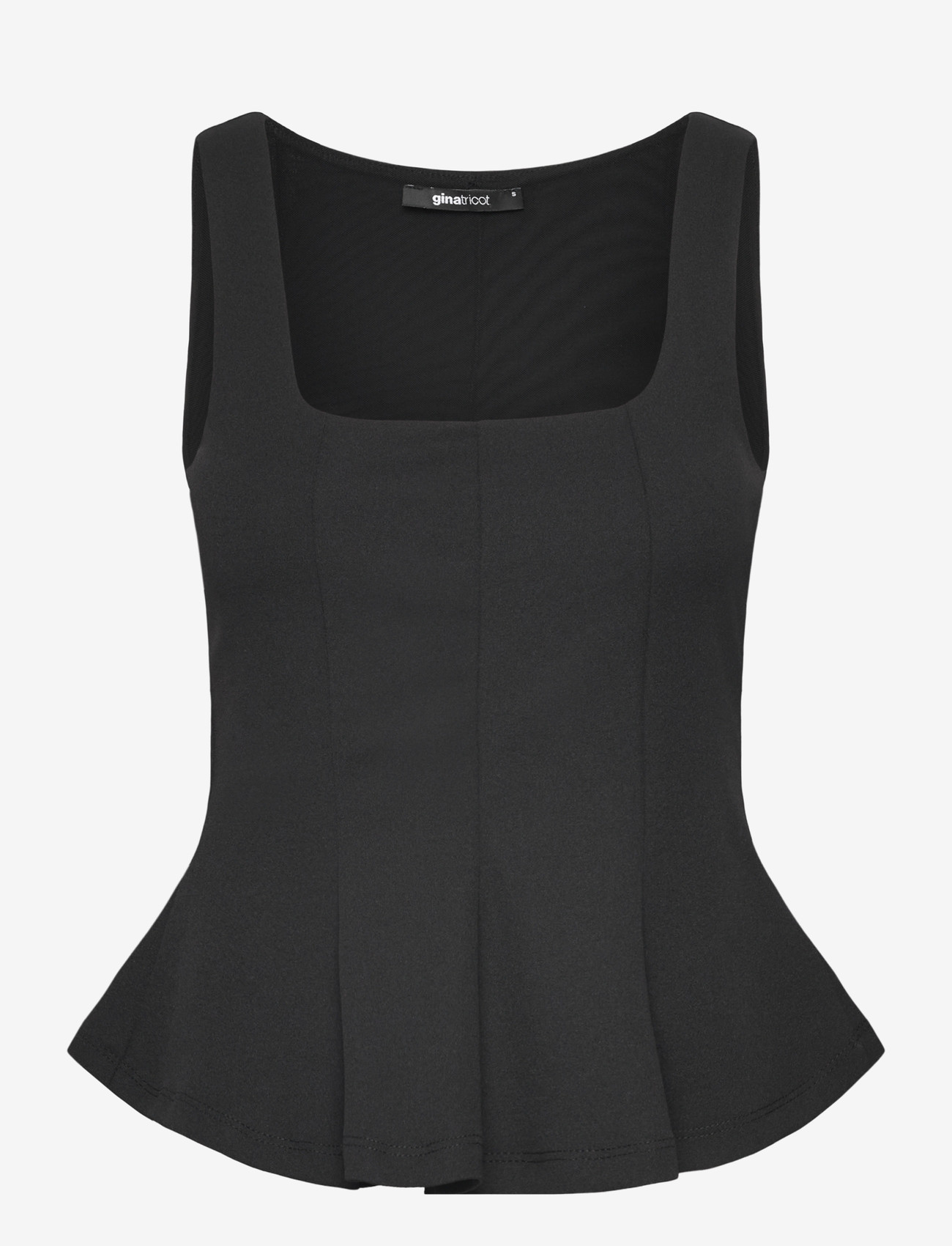 Gina Tricot - Peplum top - crop tops - black (9000) - 0