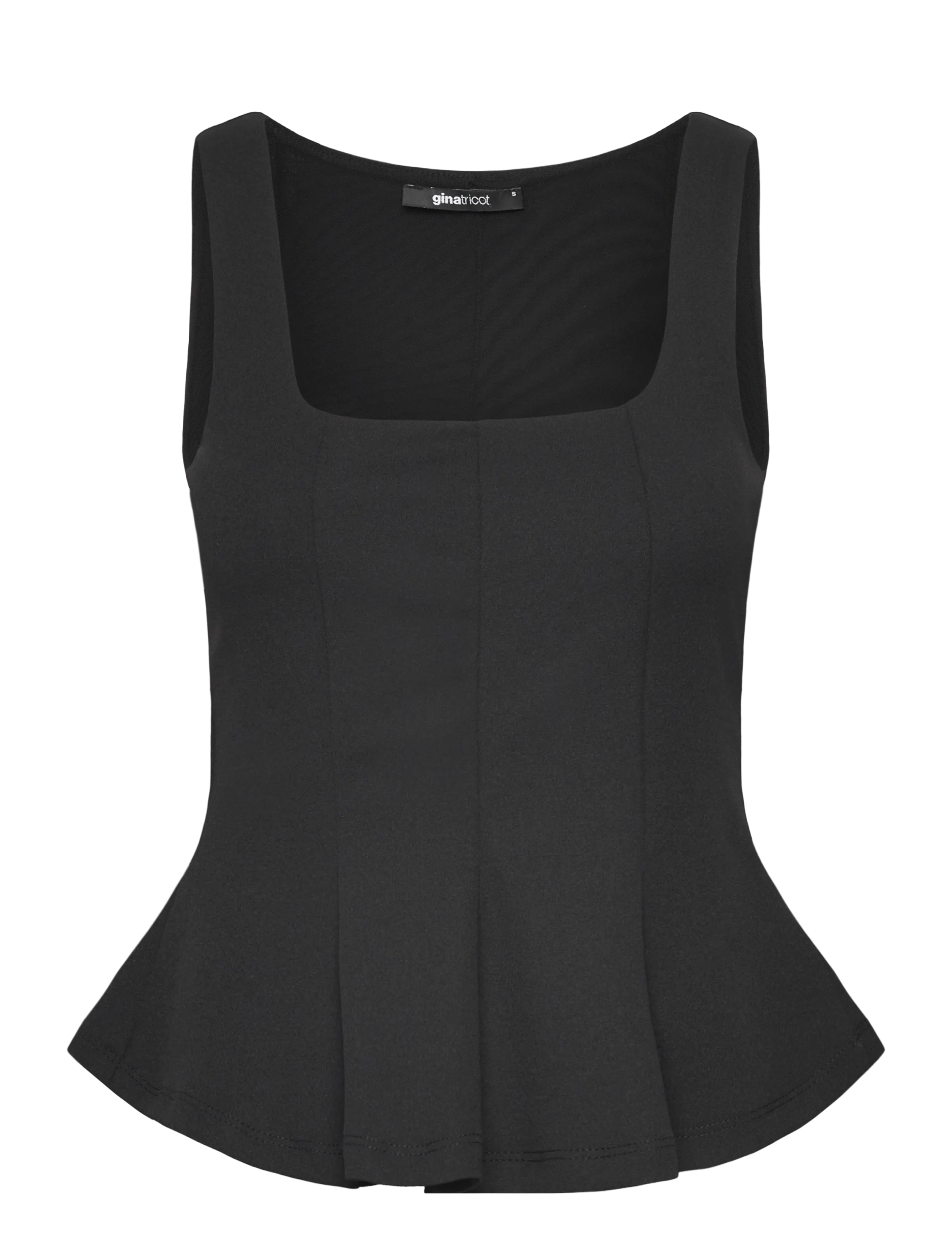 Gina Tricot Peplum top - Tøj - BLACK (9000) / black
