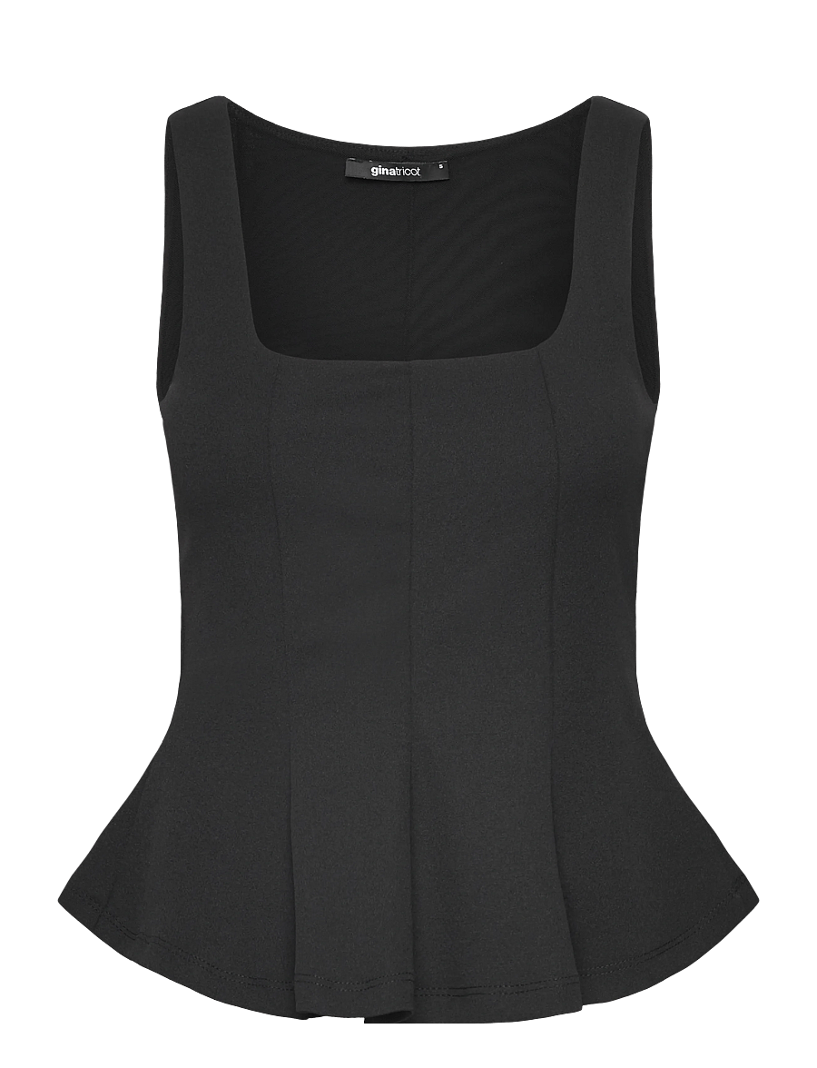 Gina Tricot - Peplum top - crop tops - black (9000) - 0