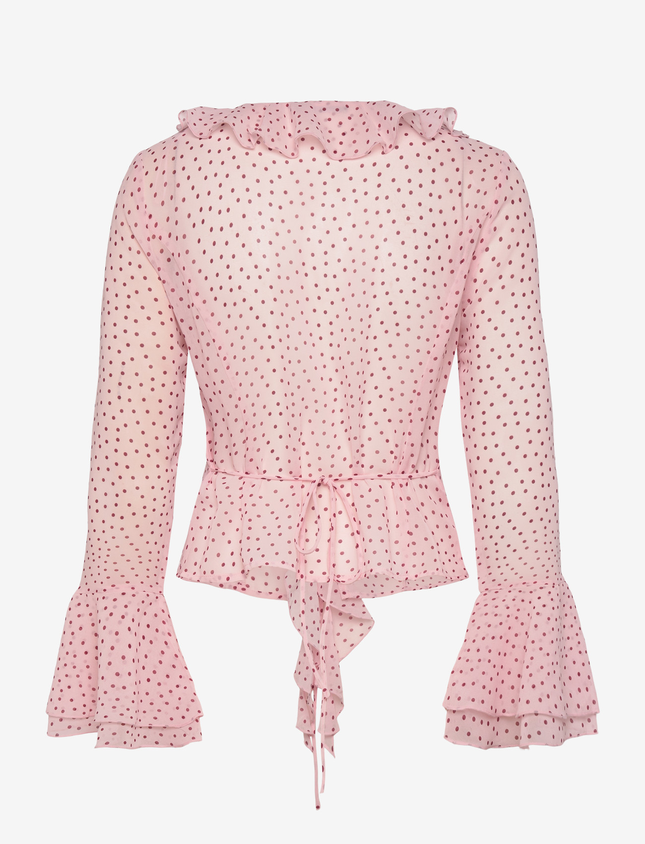 Gina Tricot - Frill blouse - långärmade blusar - dot aop (9508) - 1