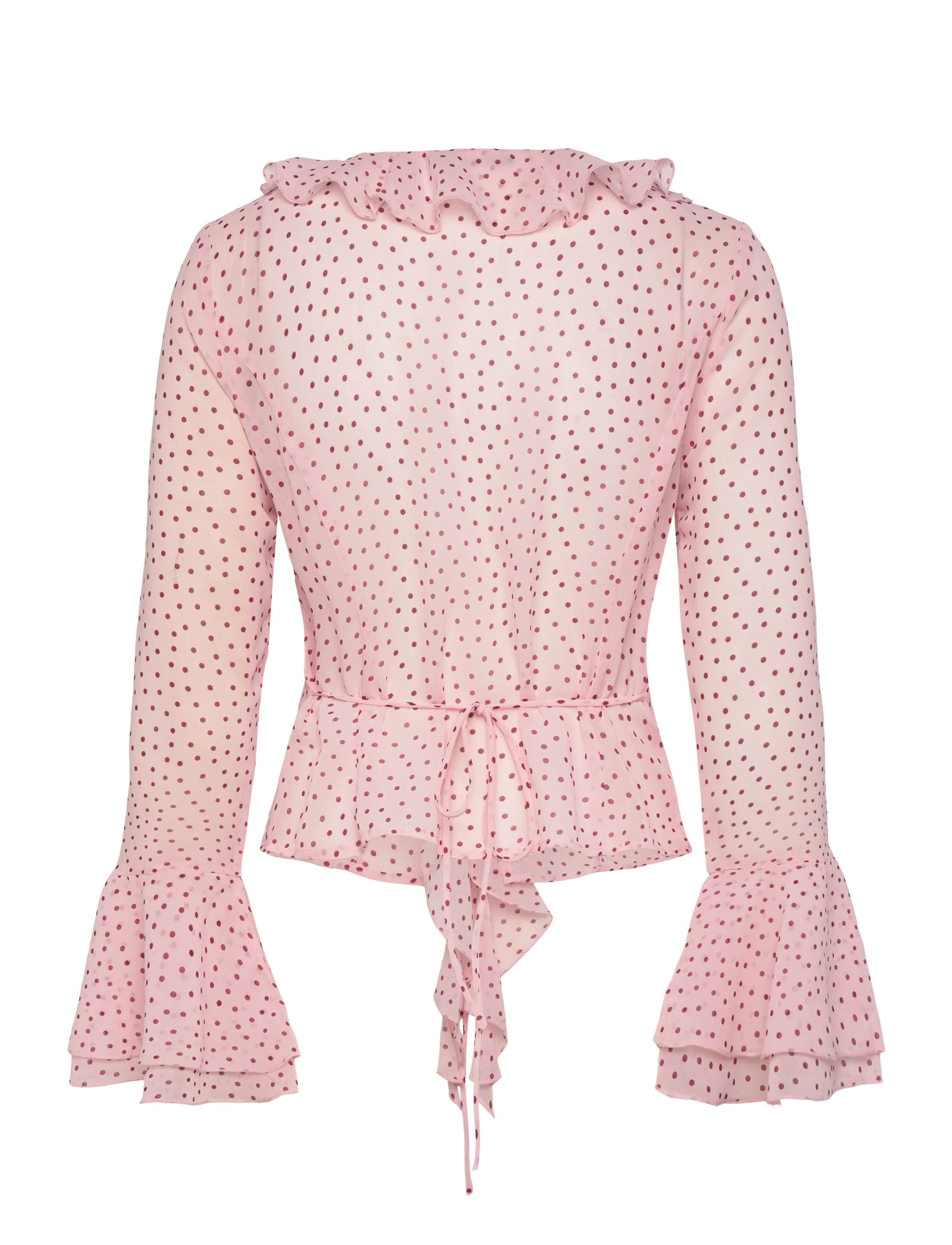 Gina Tricot - Frill blouse - pikkade varrukatega pluusid - dot aop (9508) - 2