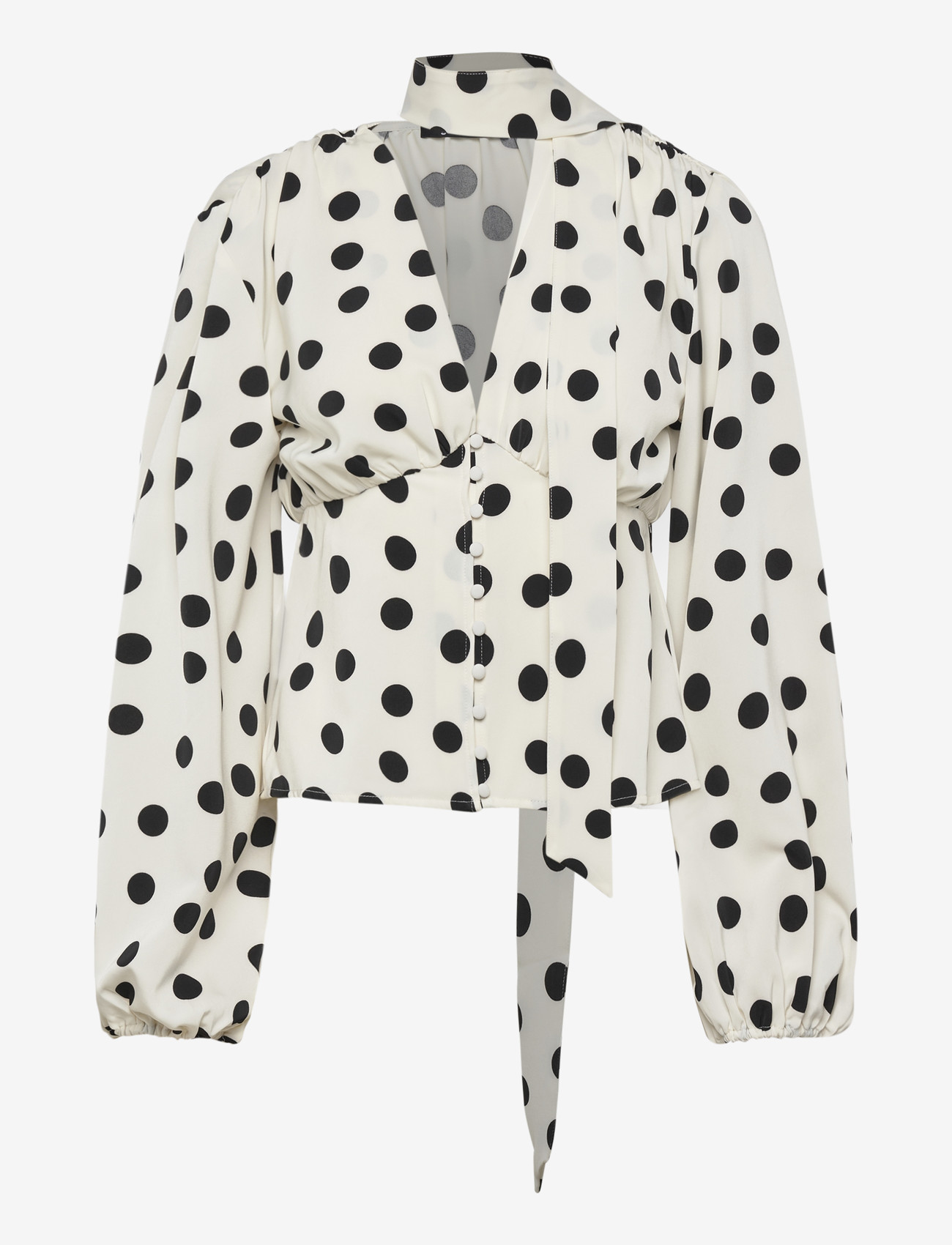 Gina Tricot - Scarf top - offwhite dot (1526) - 0
