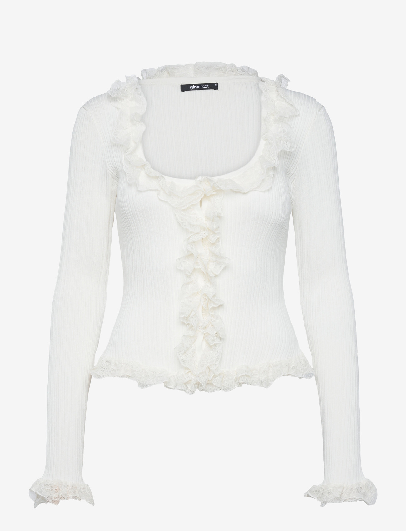 Gina Tricot - Knitted lace cardigan - ecru (1045) - 1