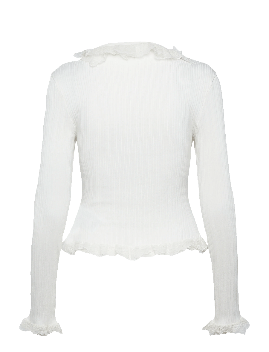 Gina Tricot - Knitted lace cardigan - koftor - ecru (1045) - 2