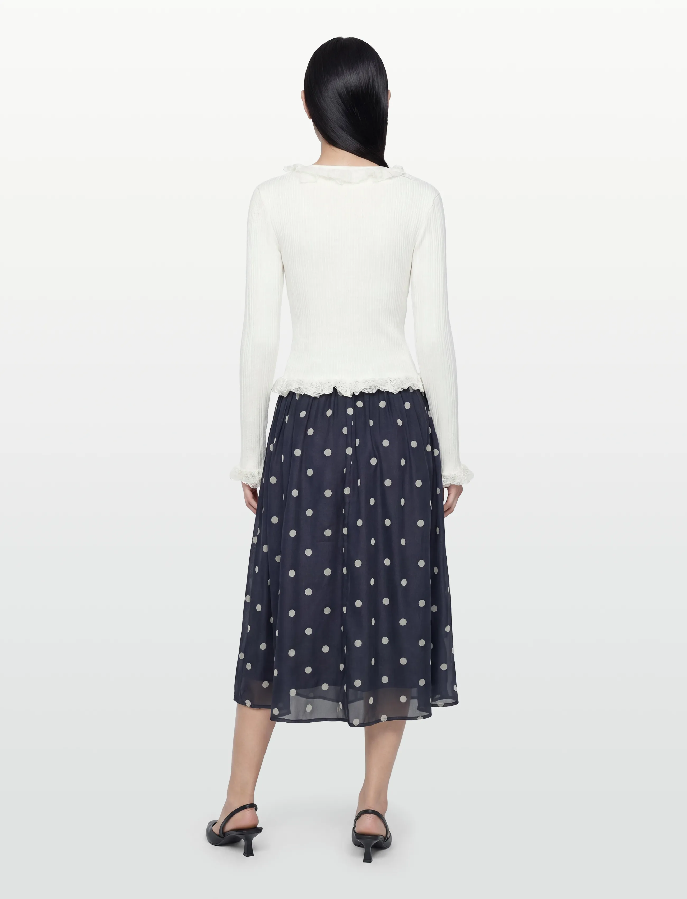 Gina Tricot - Knitted lace cardigan - cardigans - ecru (1045) - 4