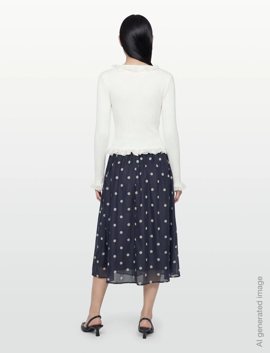 Gina Tricot - Knitted lace cardigan - koftor - ecru (1045) - 4