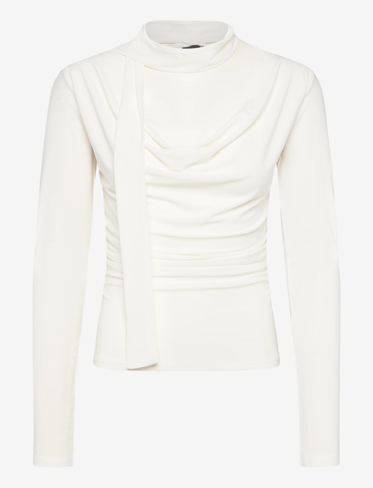 Gina Tricot - Scarf top - pikkade varrukatega alussärgid - offwhite - 0