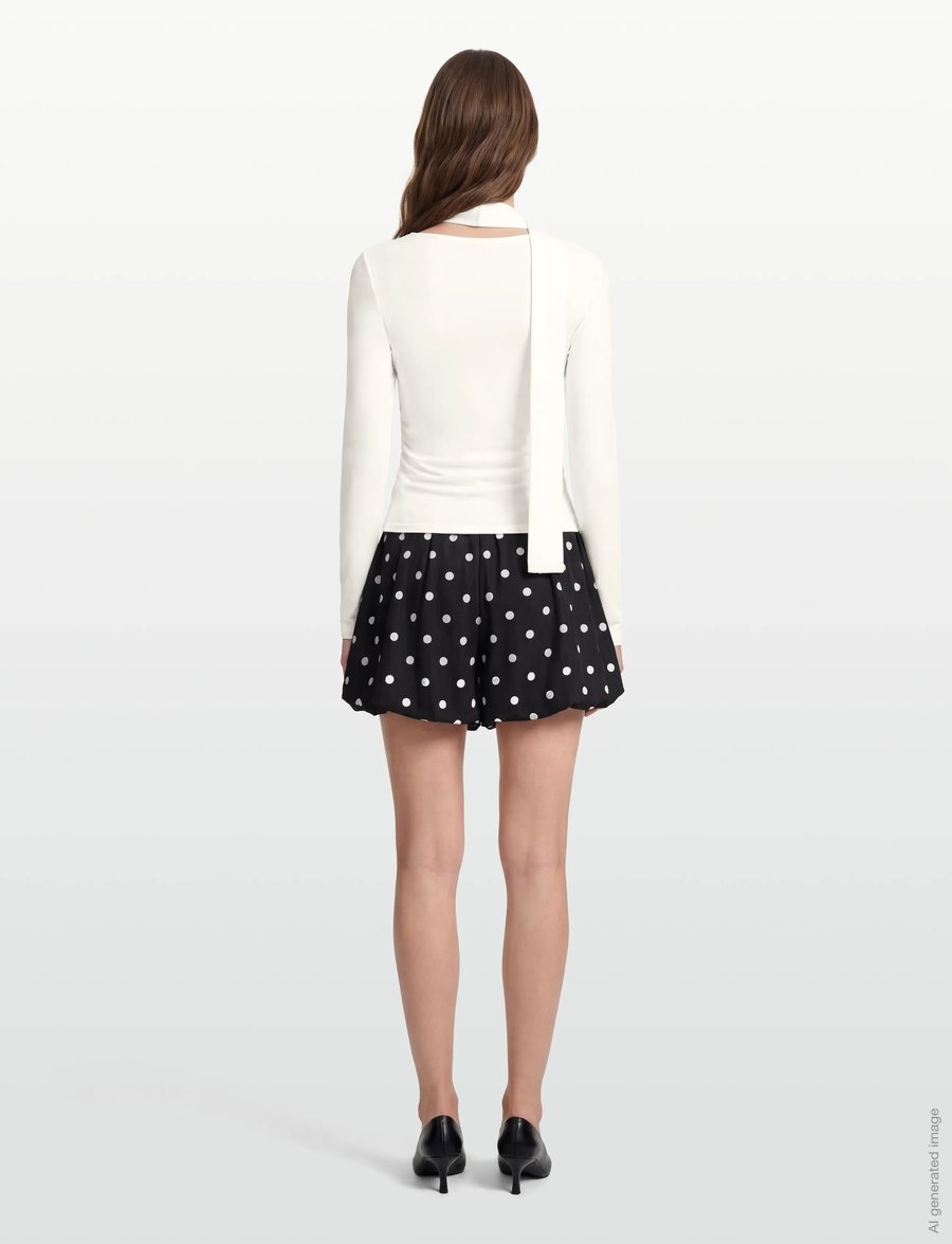 Gina Tricot - Scarf top - langärmlige tops - offwhite - 4