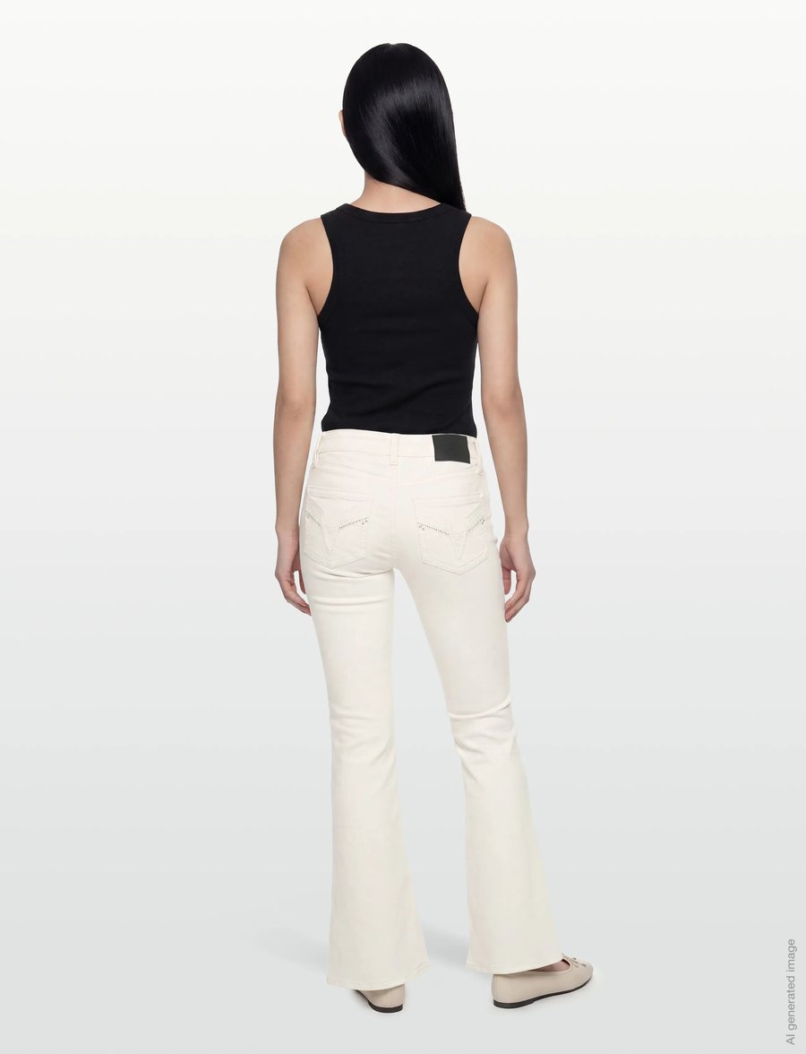 Gina Tricot - Ultra low bootcut jeans - bootcut-jeans - offwhite - 4